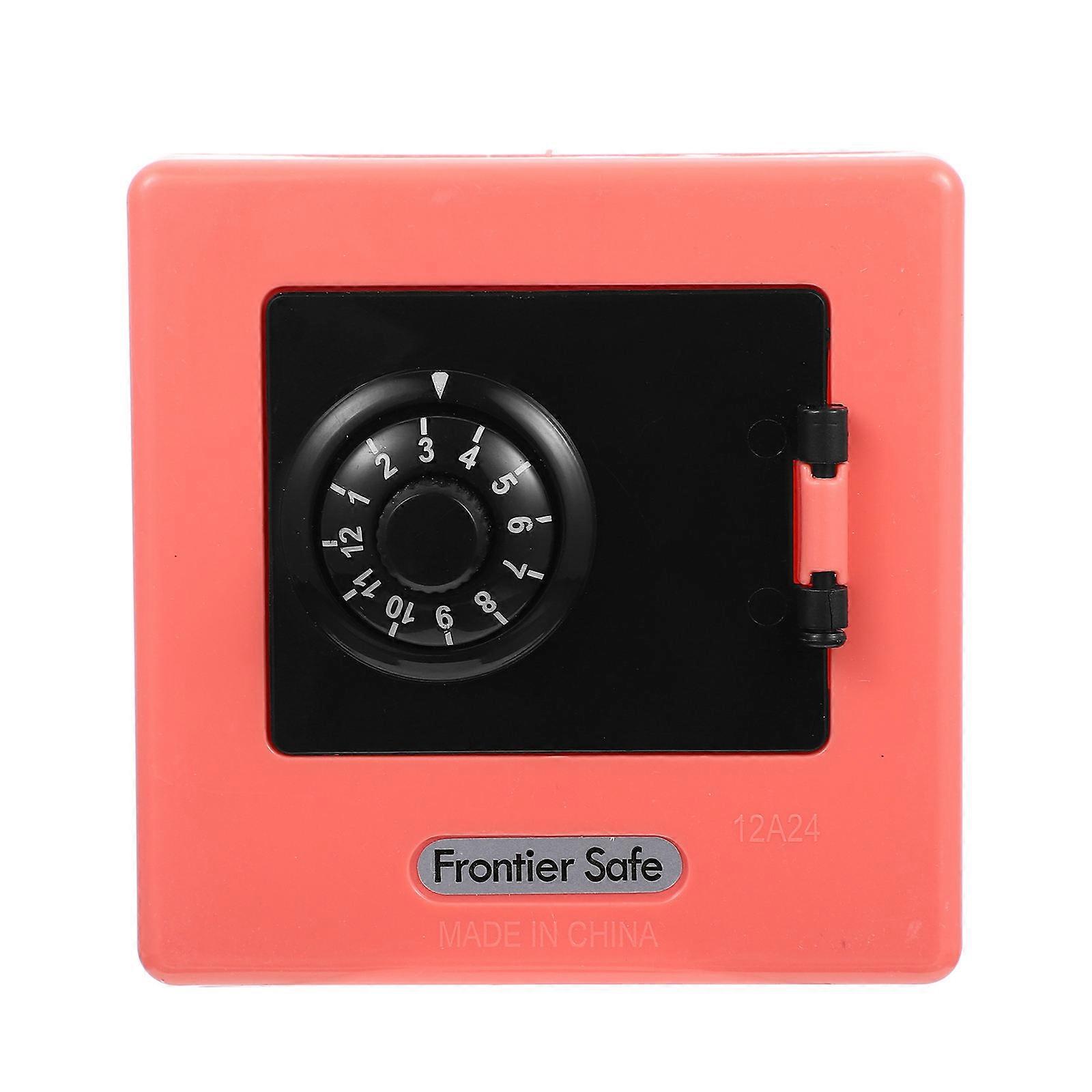 Secure Your Belongings with This Red Mini Safe for Kids Made of Durable Plastic Perfect for Storage 7 x 5.5 x 6 inches