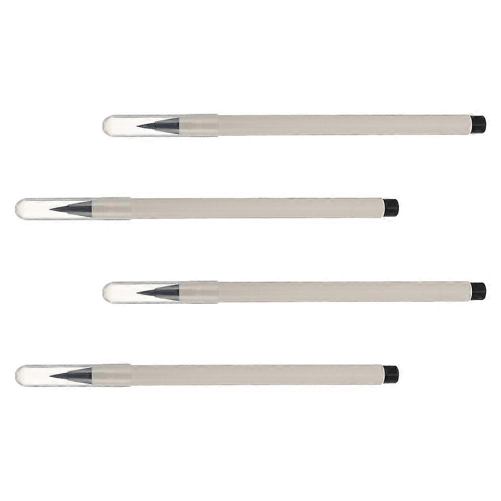 Refillable Ink Pens with Large Storage for Writing Use ABS Nylon Beige 4PCS