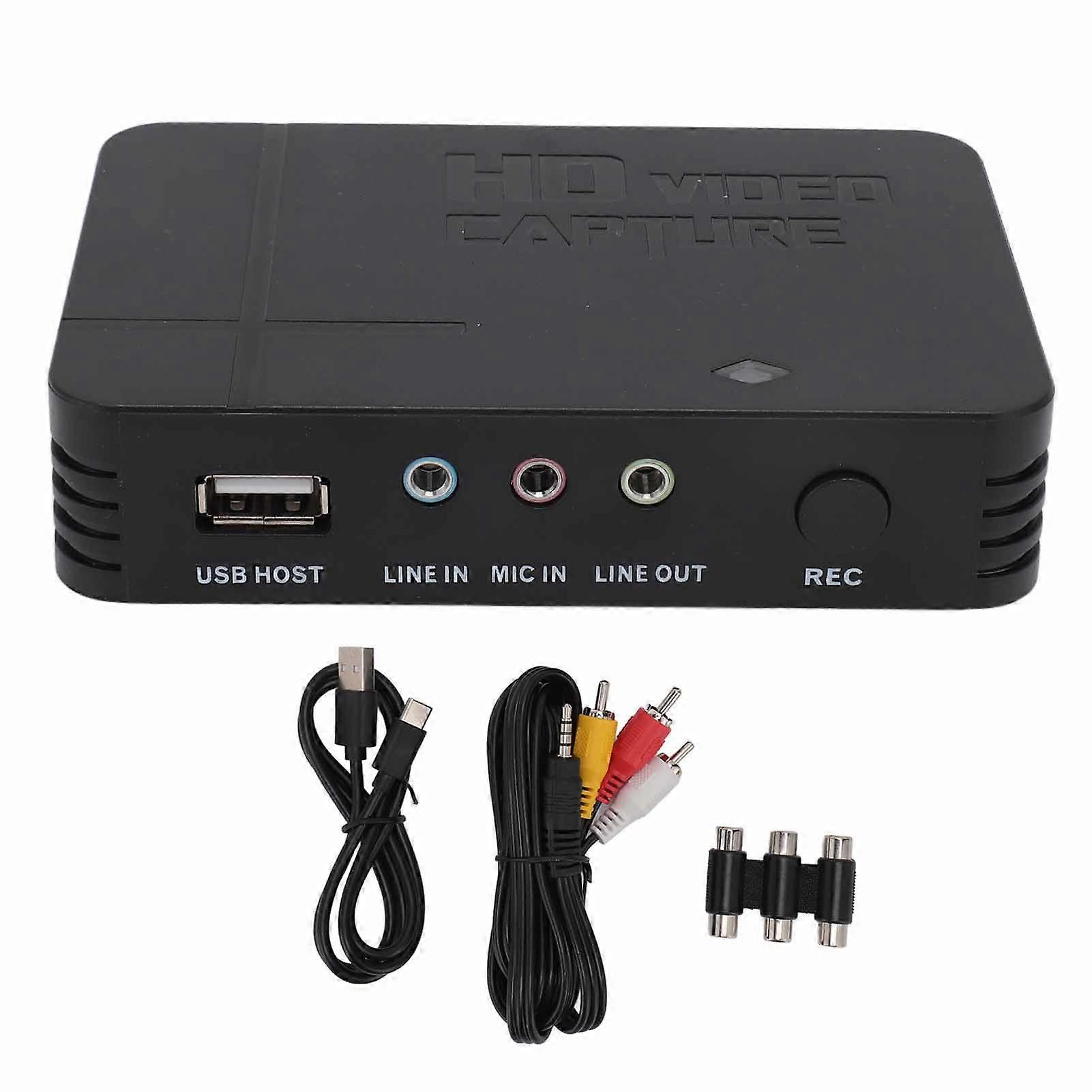 1080P HD Multimedia Interface Video Capture Box - VHS Digitizer, USB Storage, Mic Mixing