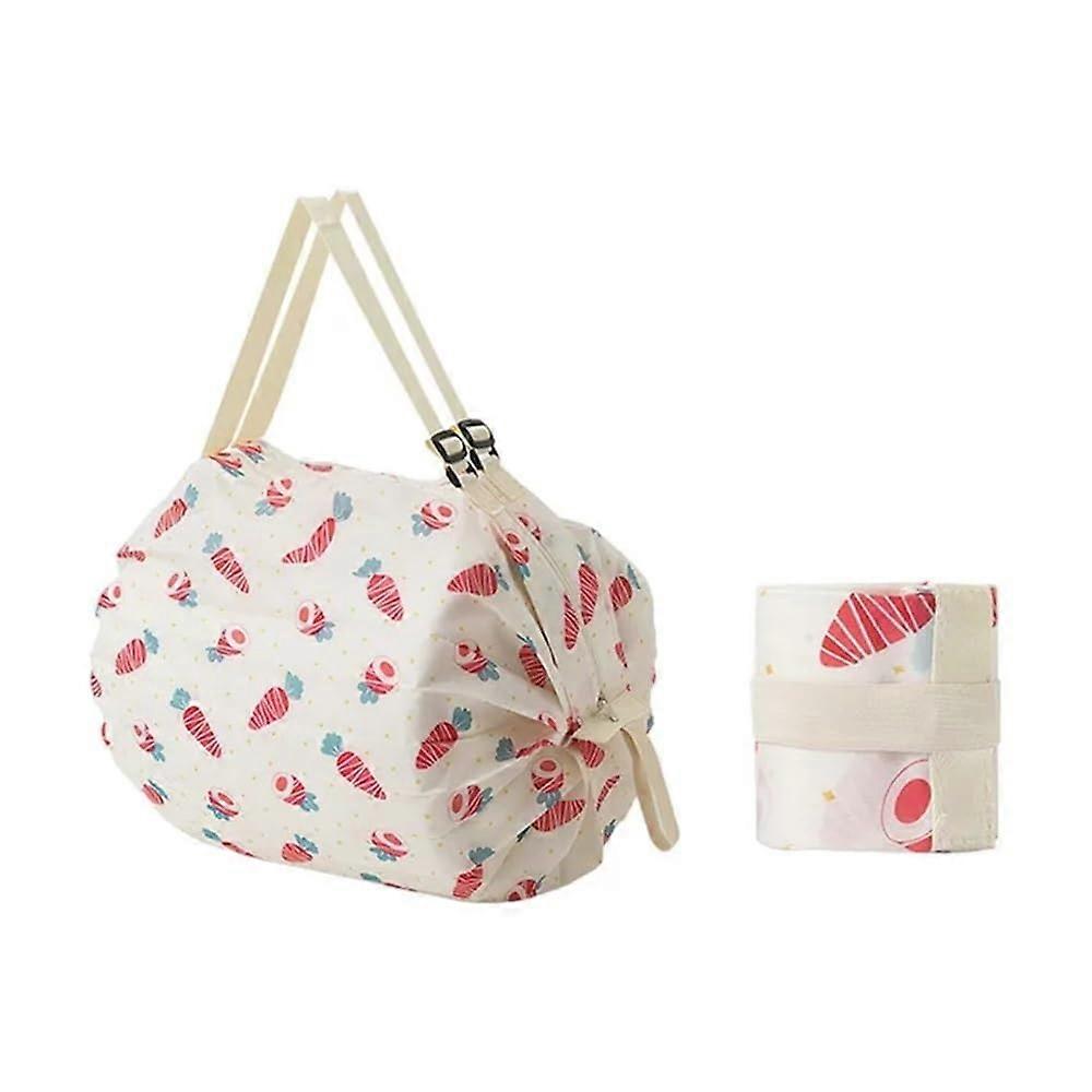 Foldable Shopping Bag Large Capacity Eco Friendly Reusable Portable Handbag for Travel and Storage, Multiple Carrots, 1 Piece