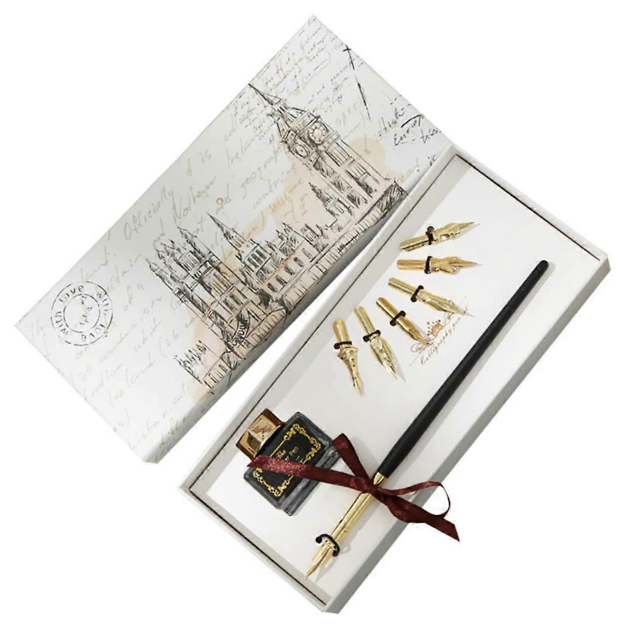 1Satz Retro Dip Pen Set with Quality Nibs and Elegant Packaging for Calligraphy, Drawing, and Creative Writing –  for Students