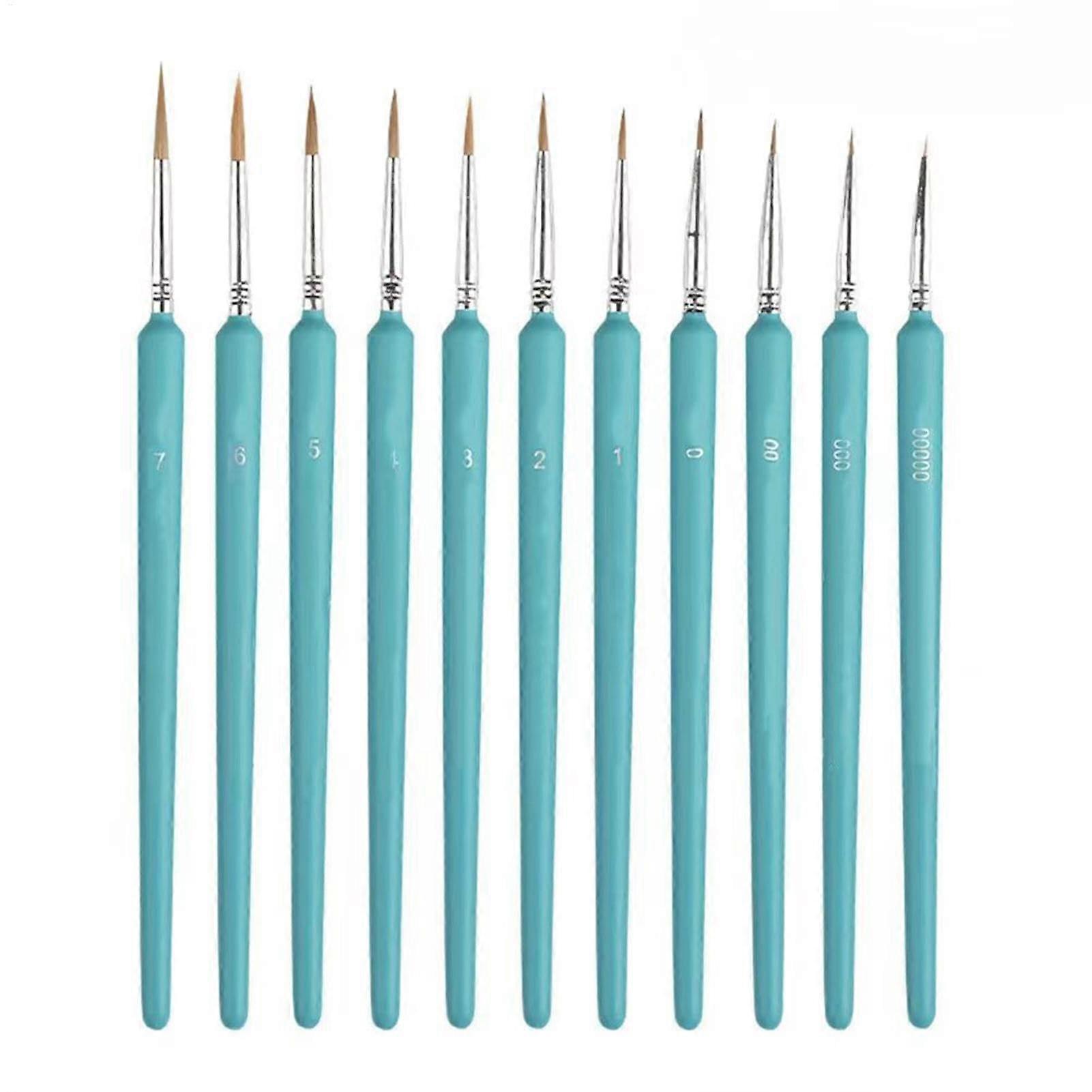 Detailed Brush Set, multifunctional liner brush set, 11piece portable drawing accessories, fine detail tools for home, school, studio.
