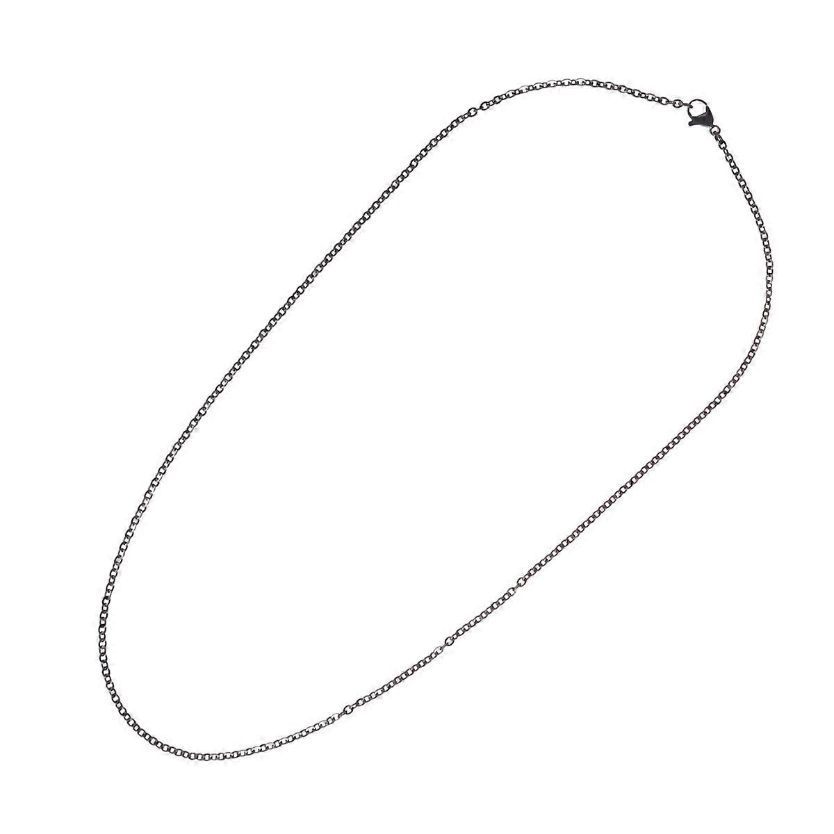 Stainless Steel Cable Chain Necklace Chain DIY Necklace Jewelry Making Accessories (Black)