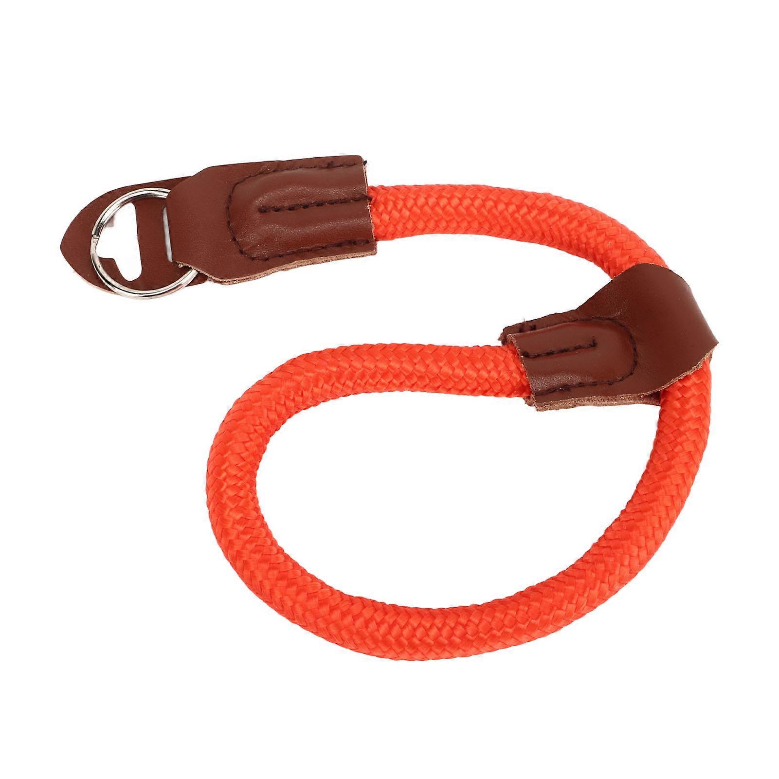 Camera Wrist Strap Round Rope Quick Release Camera Hand Strap for DSLR SLR Mirrorless Orange 