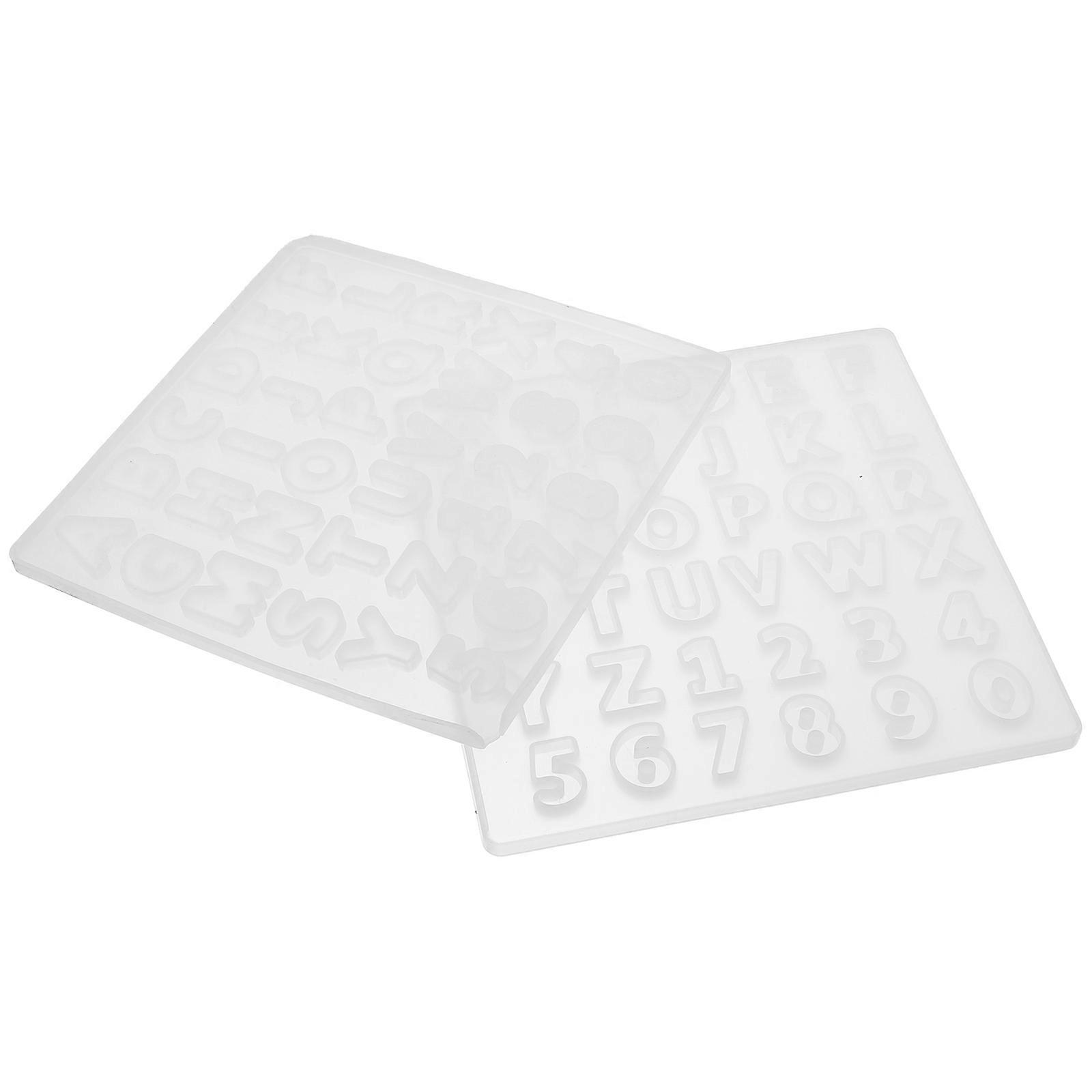 Silicone Number & Alphabet Molds for DIY Epoxy Crafts   Flexible Transparent Mold for Keychains, Charms, and Hanging Ornaments