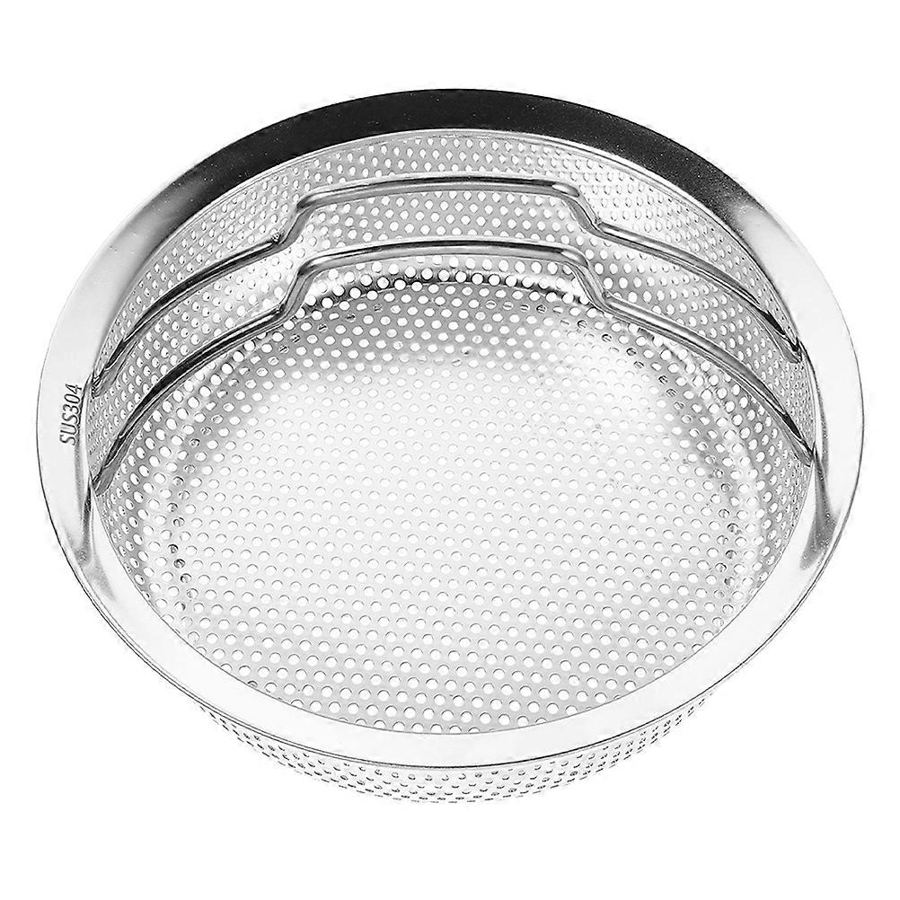 Metal Steamer Insert Pan Strainers And Colanders Thickened Design For Home Use Silver 24.00X24.00X9.00CM Washing Vegetables 1Set