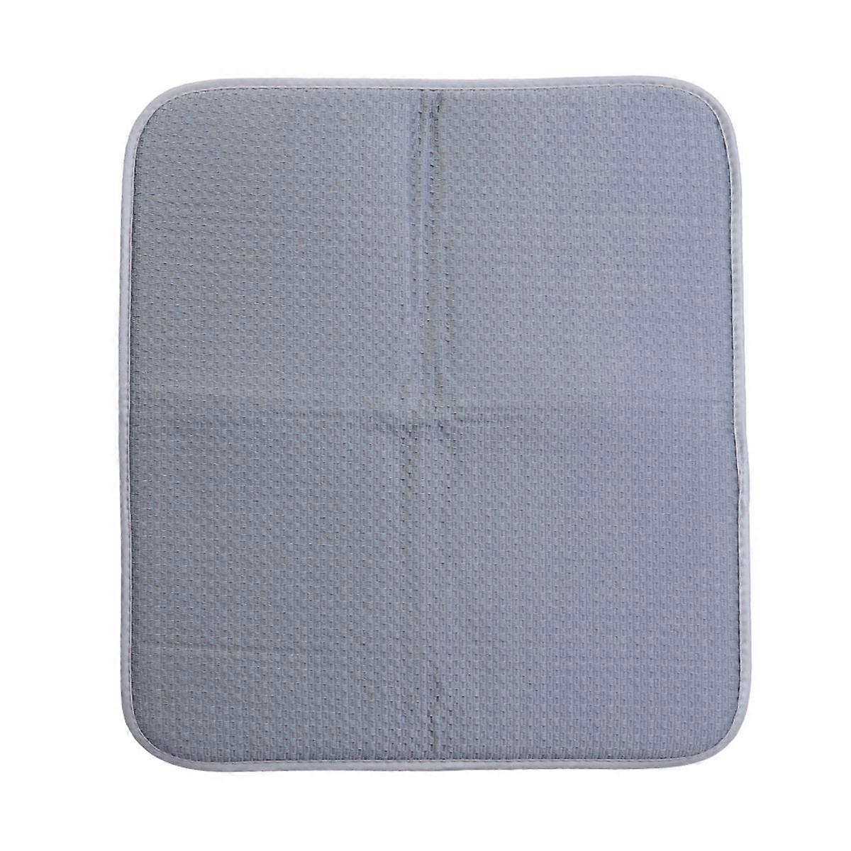 Dish Pads For Drying Rectangular Table Mat Absorbent Table Protection Fabric Sponge Grey 1Set