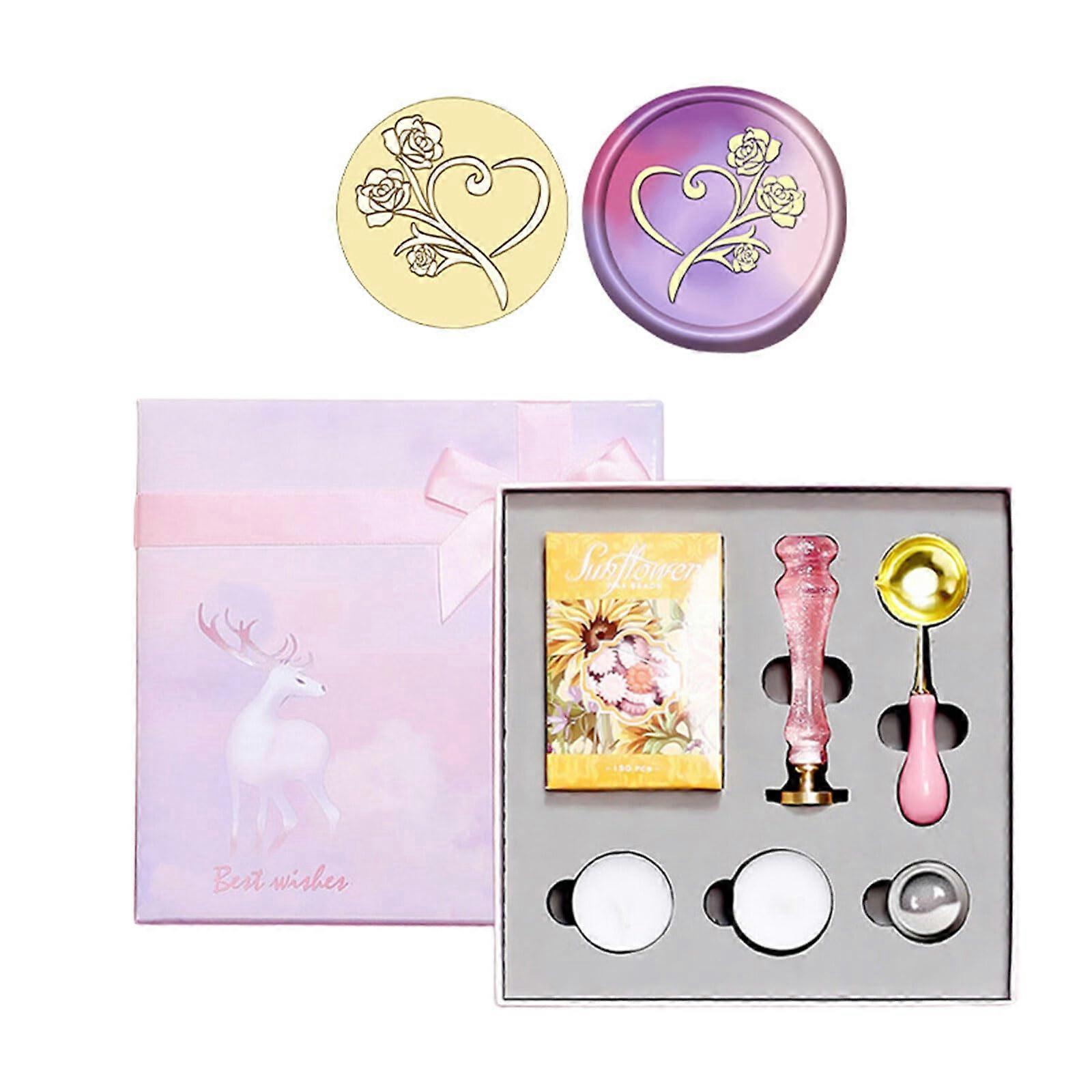 Seal Wax Beads Stamp Set For Invitations, Packages, Envelopes - Pearl Embellishments