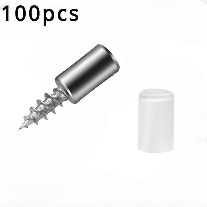 100pcs Cross Self Tapping Screw Layer Plate Holder Wardrobe Cabinet Closet Septum Screw Fixed Shelf Support Pegs with Non-Slip Sleeve