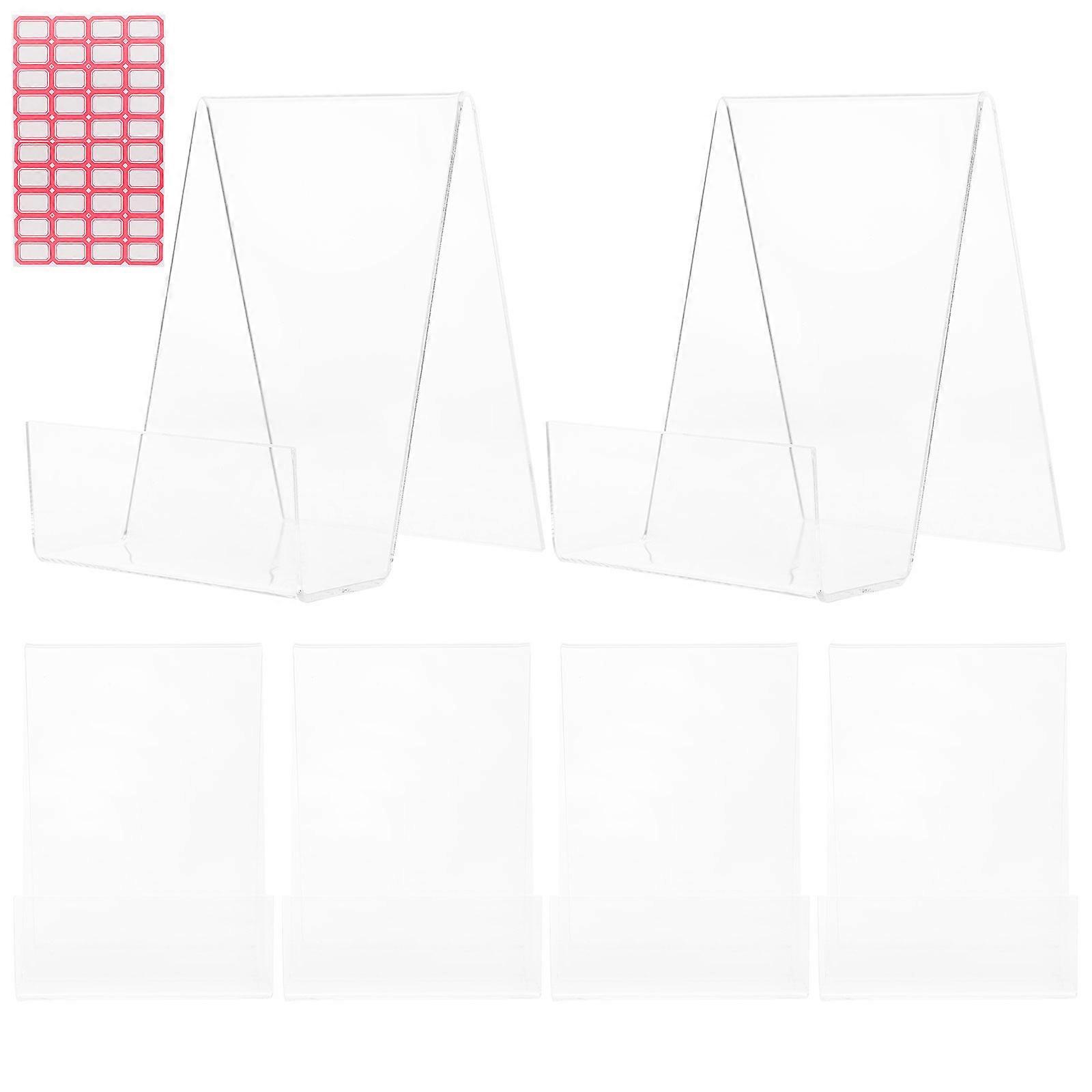 Desktop Book Stands For Reading Books Storage Display Holder Transparent Simple Shape Study Room Bedroom 1Set