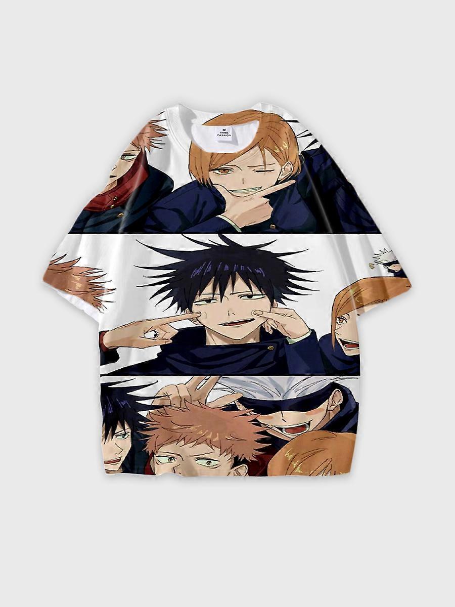 티셔츠 라운드넥 캐릭터 패턴 루즈 반팔 P1949