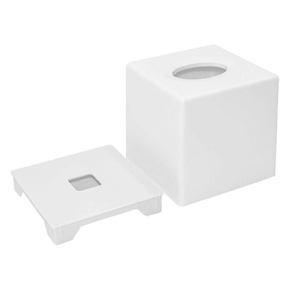 Black Plastic Tissue Box Cover for Home Use with Large Capacity and Simple Design Fits Standard Size
