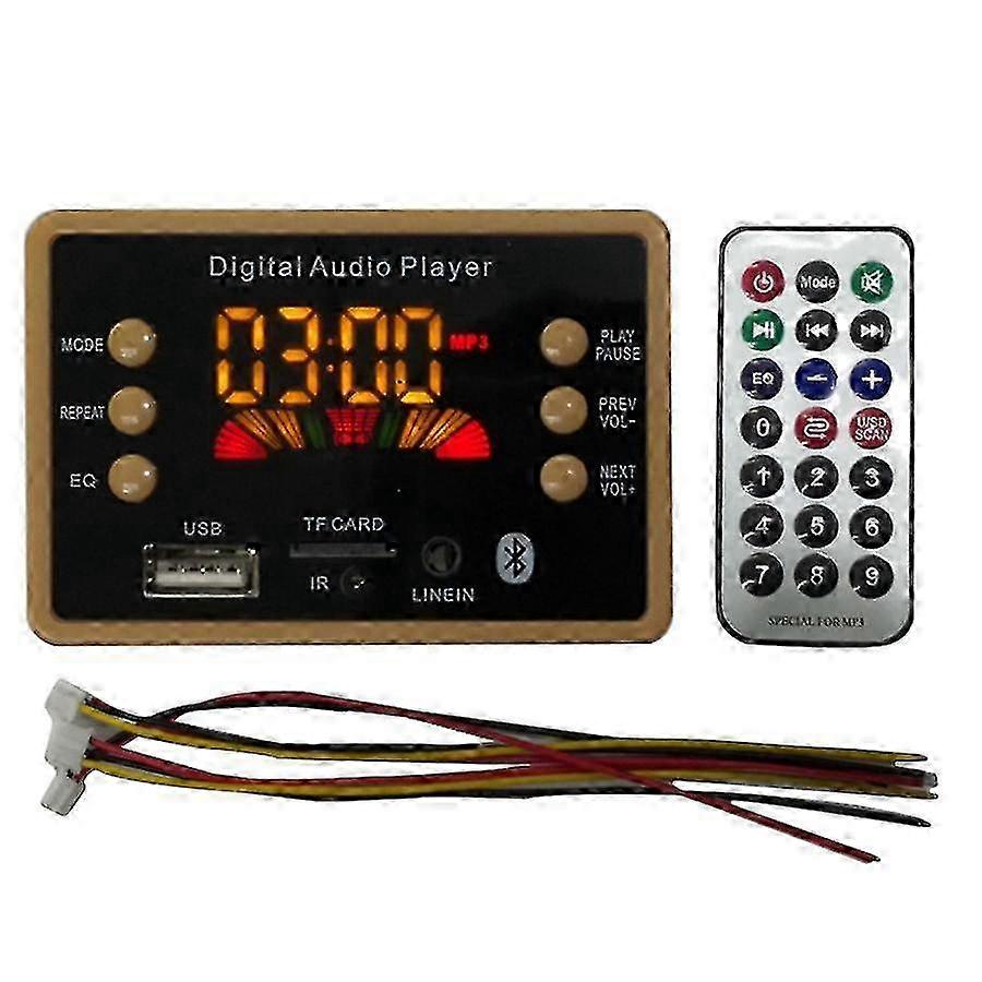 Wireless Bluetooth Mp3 Decoder Decoding Board Module 12v Usb Mp3 Player Wma Wav Support Tf Card Fm Edition 0724