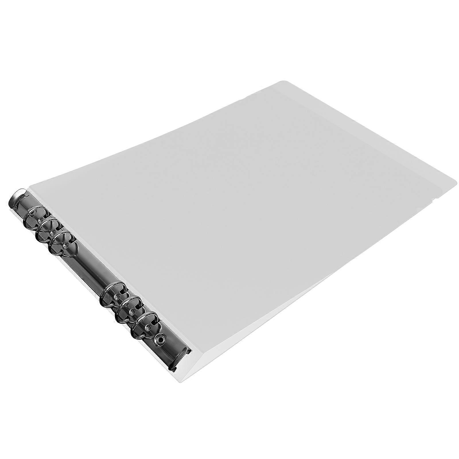 Journal Binder Presentation Binder Folder Loose Leaf File Binder Reusable White Color Office Binder Supplies 1Pack