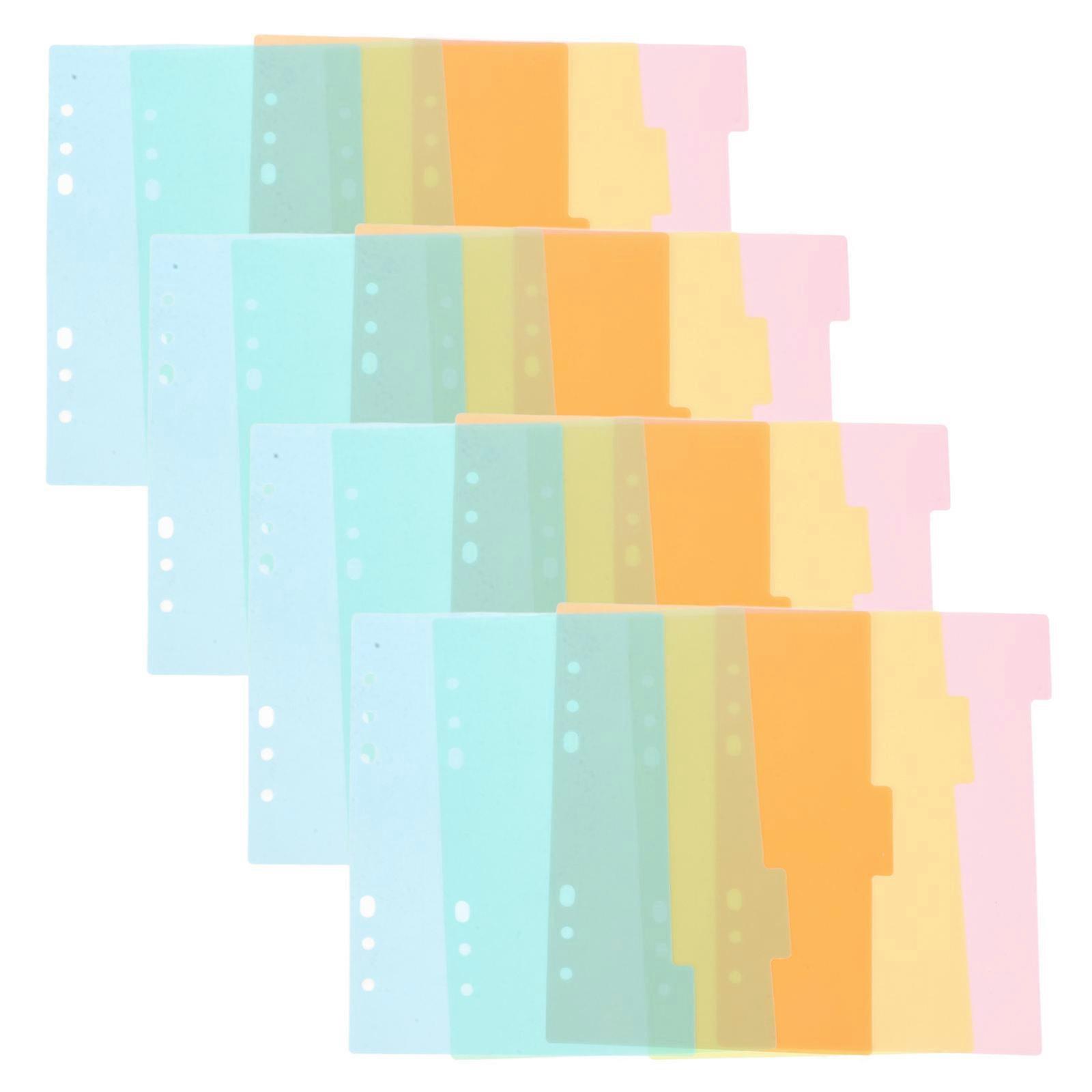 Binder Dividers with Tabs Plastic for Organizing 20Pcs Loose Leaf Notebook Pages