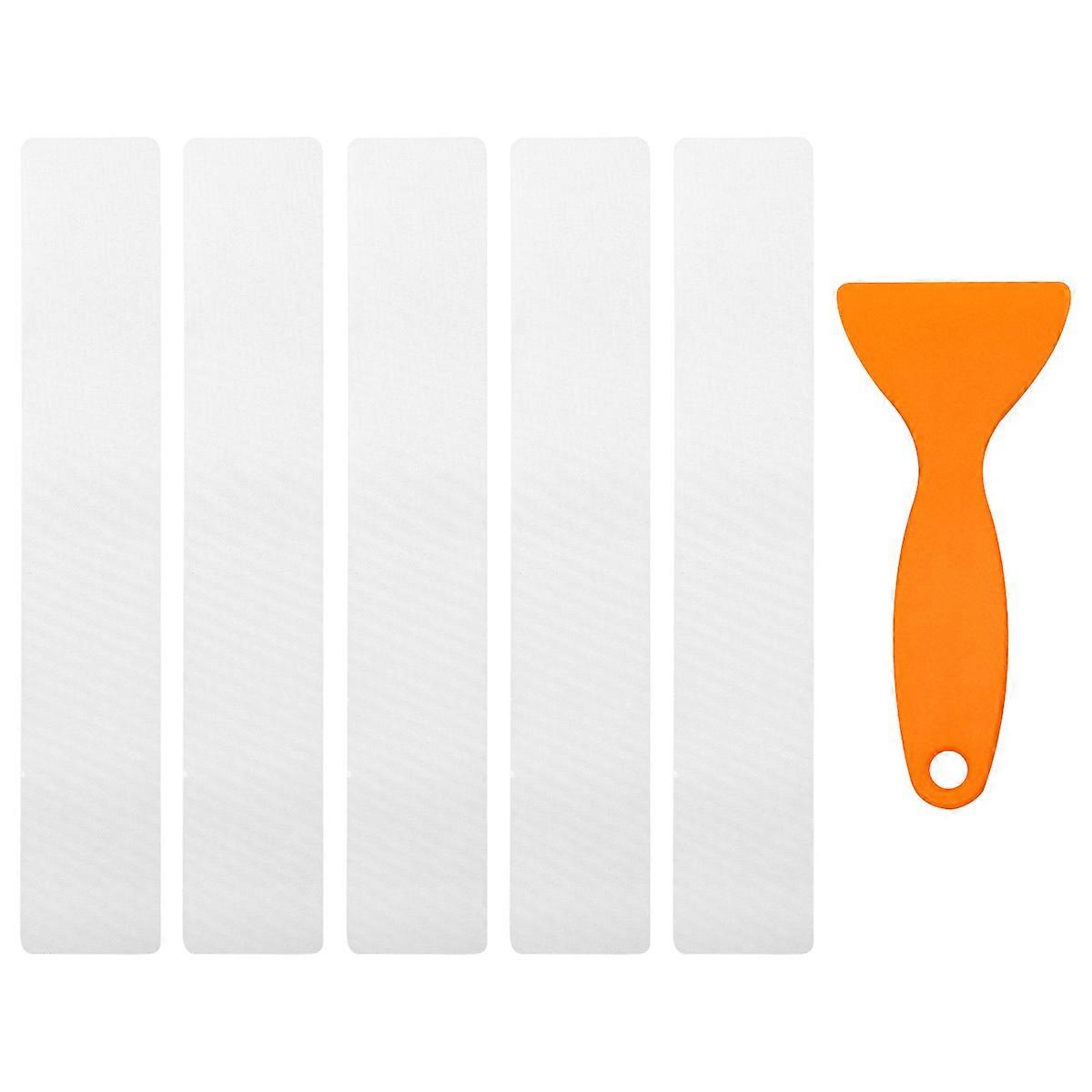 Skid Stickers for Bathtub Stairs – Self Adhesive Non Slip Strips for Bathrooms, Pools & Entryways – 5pcs Set