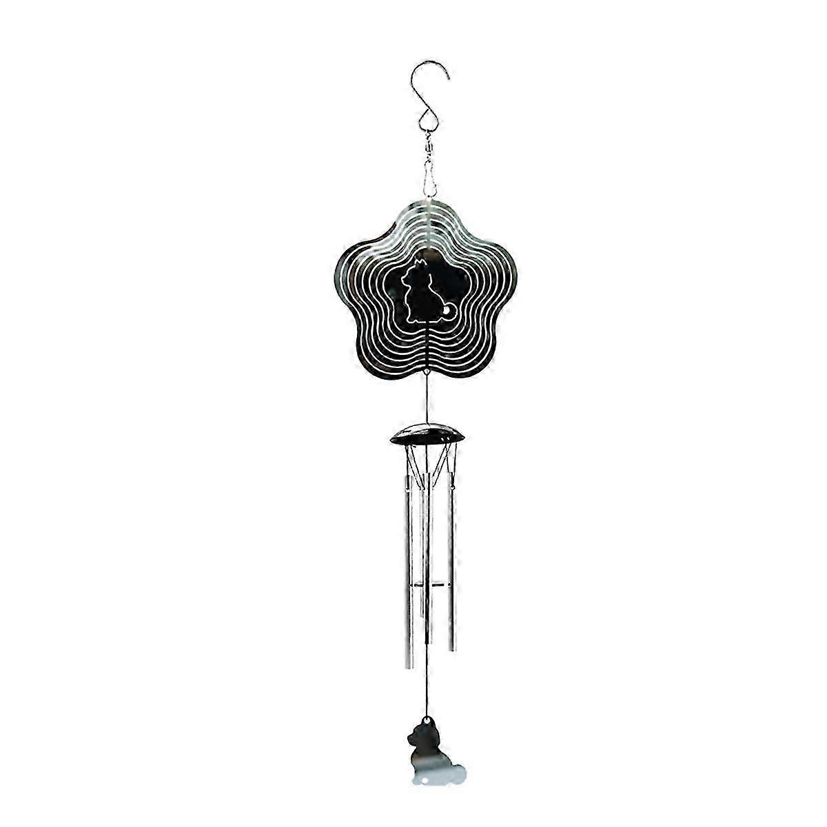 Wind Chimes for Outside Chimes with 3D Wind Spinner Dog