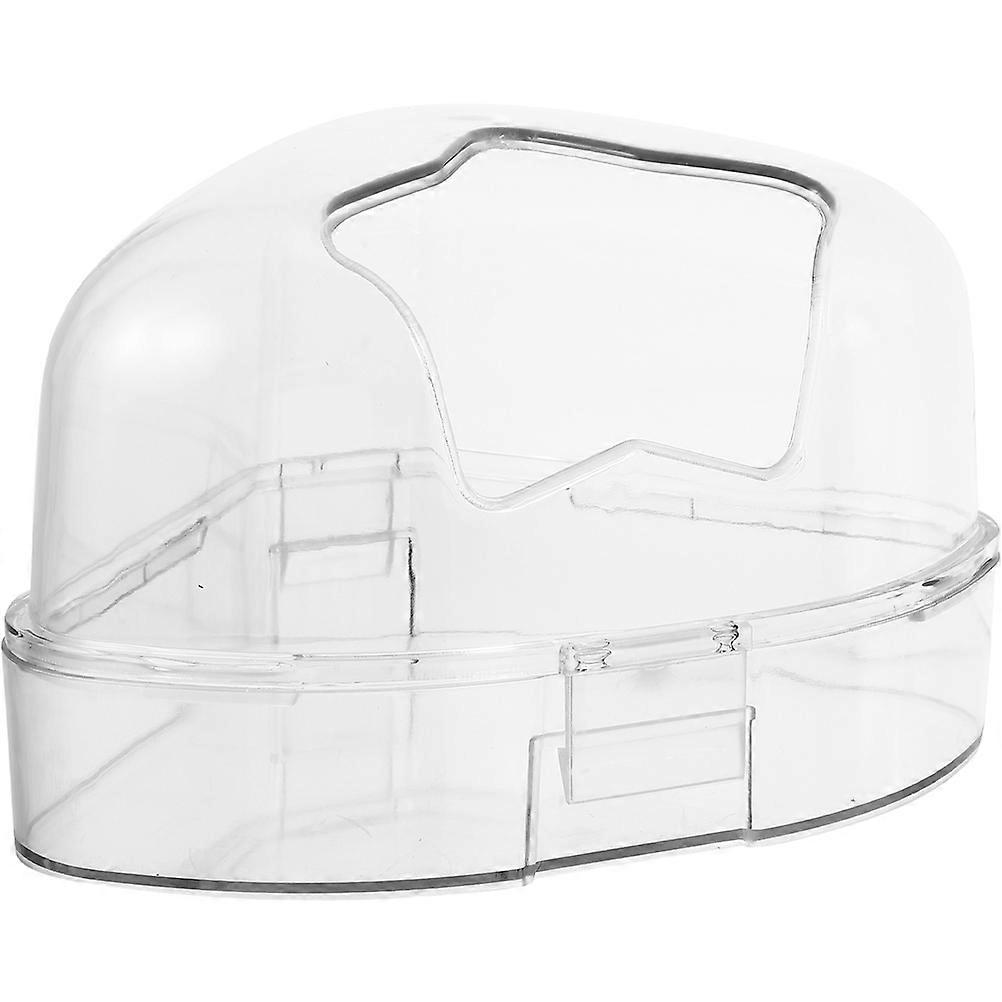 Transparent Hamster Sand Bath Box for Hamsters and Chinchillas – Compact, Practical Pet Bathroom with Skid Proof Base for Digging and Bathing Fun