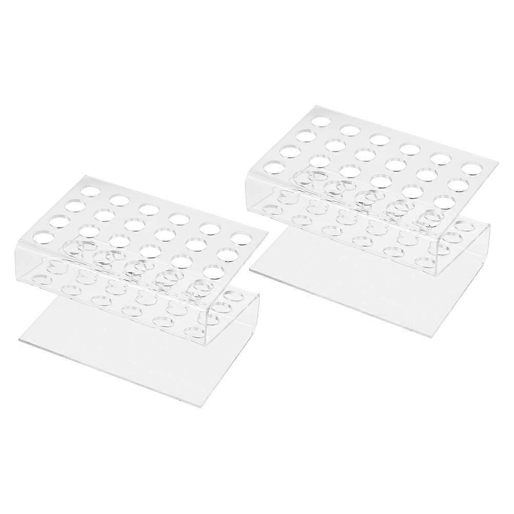 Transparent Acrylic Makeup Brush Organizer Display Stand For Store Office Desk 2Pcs