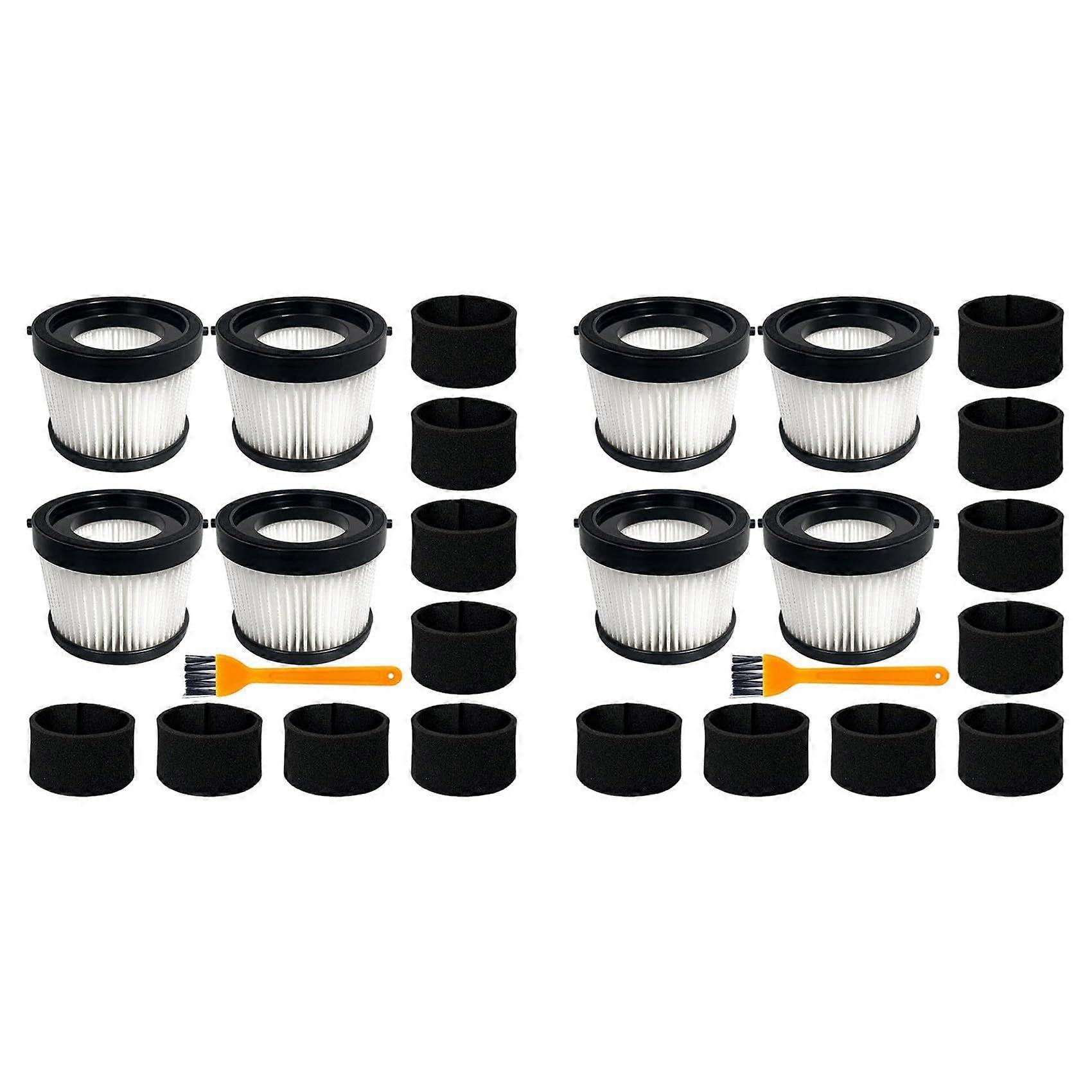 DCV5011H HEPA Filter 8 Pack for DCV501HB Cordless Handheld Vacuum Cleaner with 16 Foam Sleeve Filters and 2 Cleaning Brushes