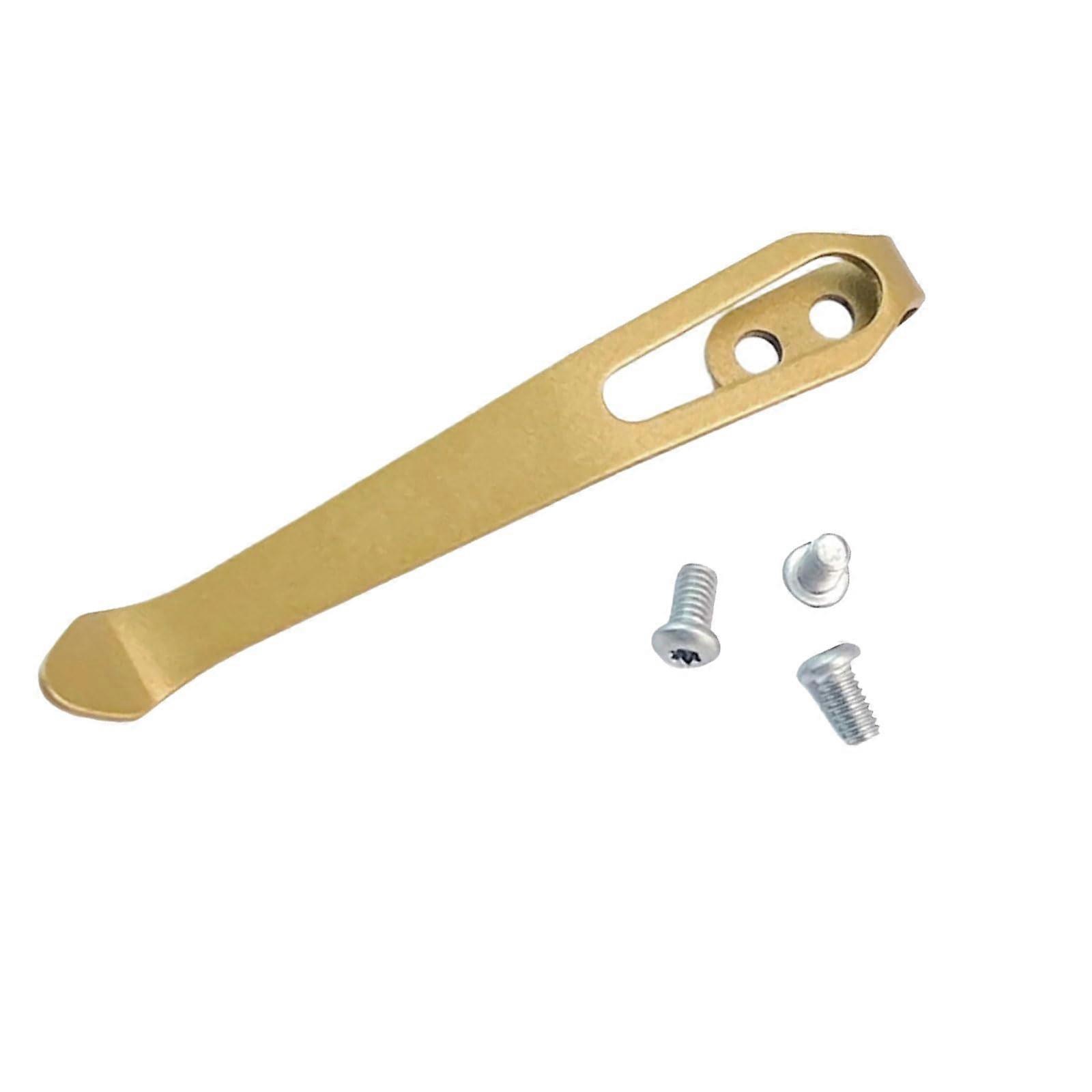 Rustresistant tailor's pocket clip components, back clamp for tool , crafting accessories, ensuring pocket clip replacement in gold