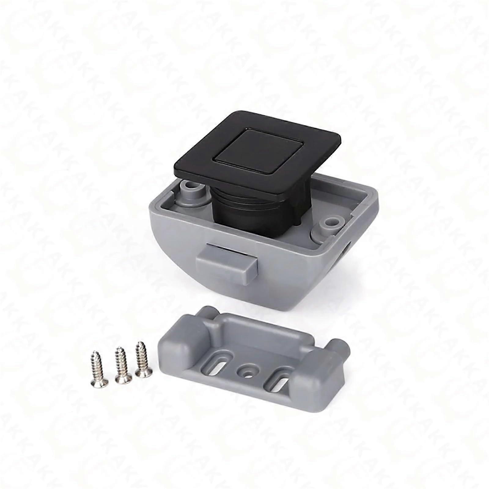 Camper Auto Push Lock 26mm RV Caravan Boot Motor Home Cabinet Drawer Lock Keyless Push Button Latch 1 Piece (Black)