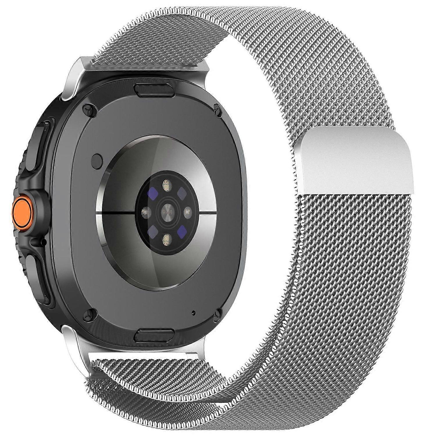 适用于三星 Galaxy Watch 8/8 经典金属网臂带银色