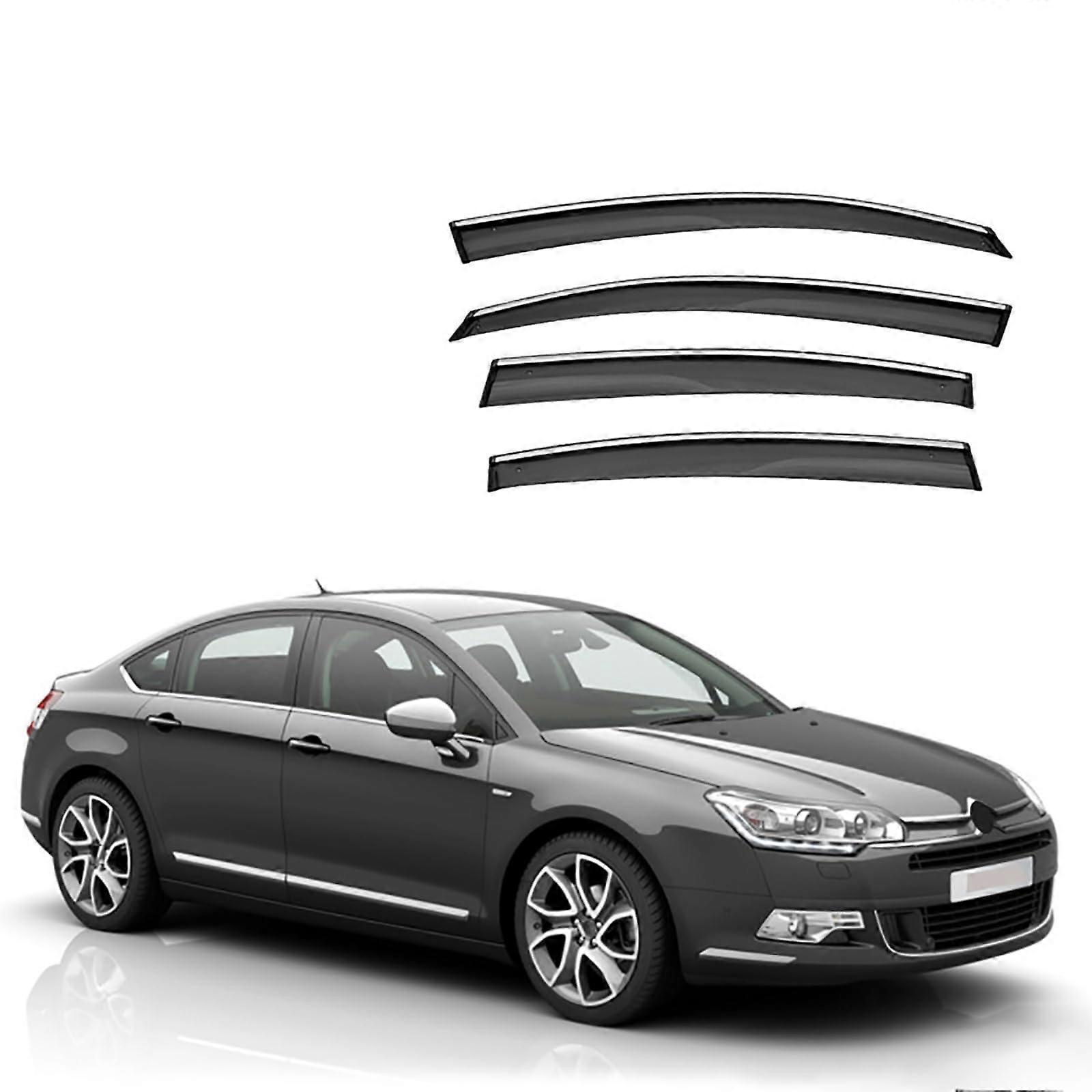 Compatible for Citroen C5 RDTD 2008, 4Pcs Side Window Rain Guards, Visor, Wind Deflector