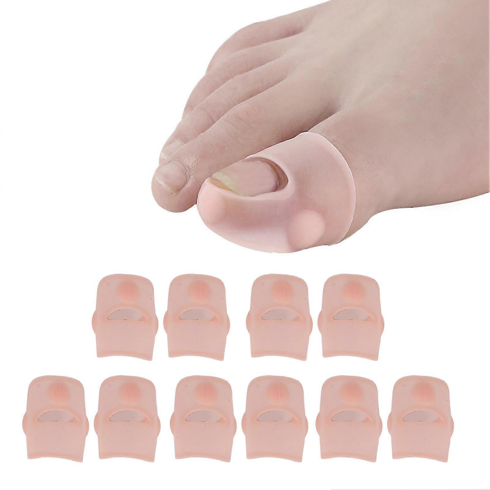 5Pair Soft Silicone Toenail Protector Sleeves Elastic Breathable