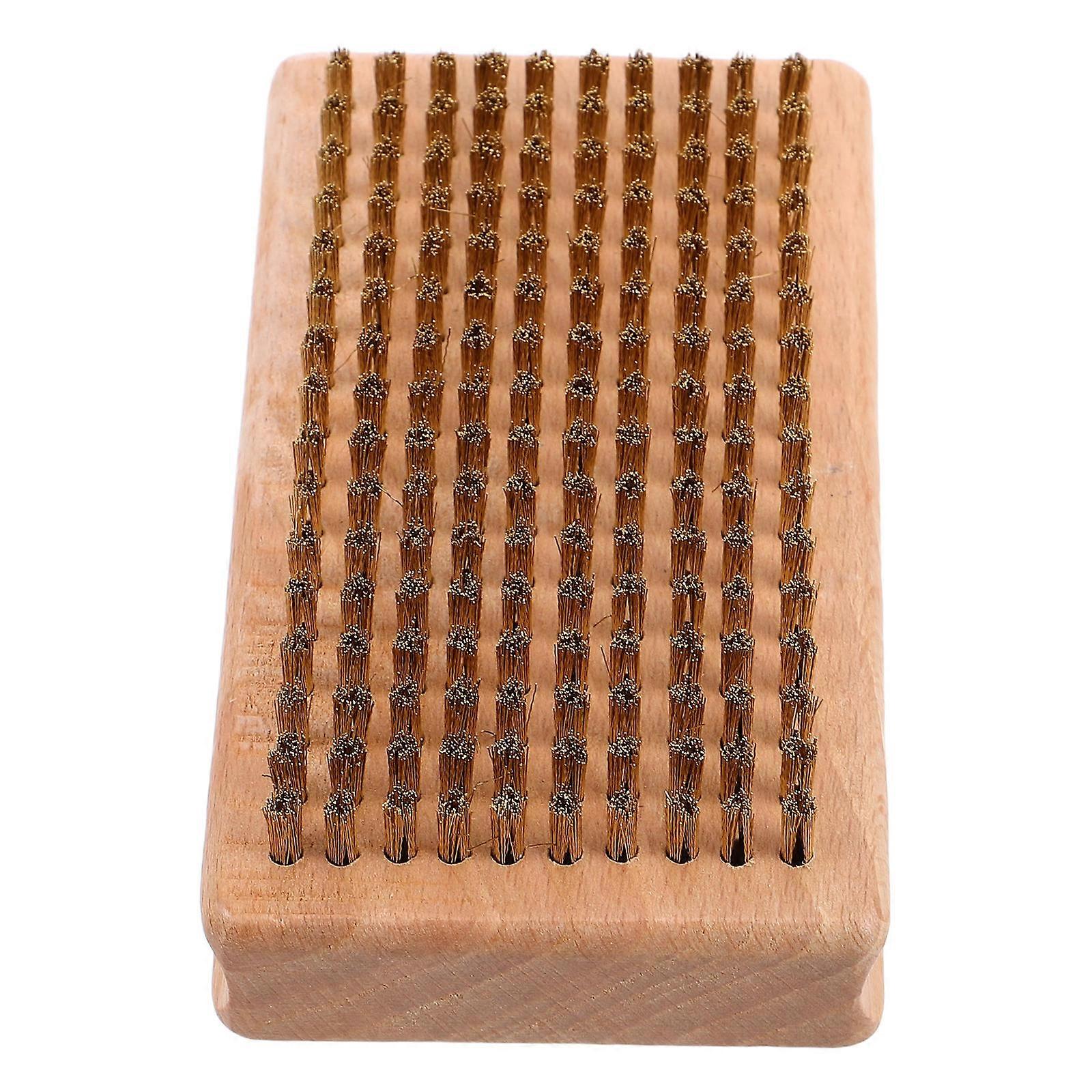 Masteelf Copper 1 Set Skate Board Waxing Tool Waxing Brush Manual Ski Brush Ski Wax Polish Tool Cleaning Brush