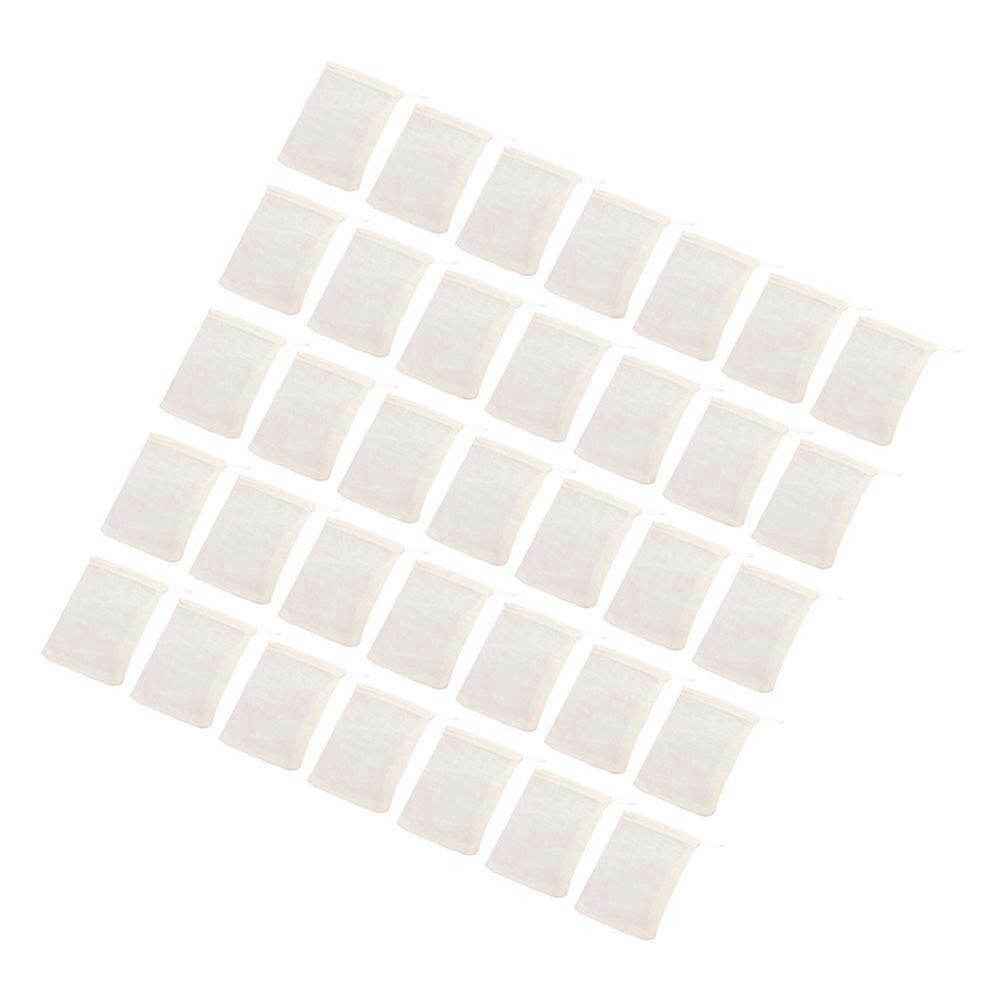 55pcs Reusable Cotton Drawstring Bags for Soup Tea Herb Filtering Multi Purpose Strainer Bags for Cooking and Brewing