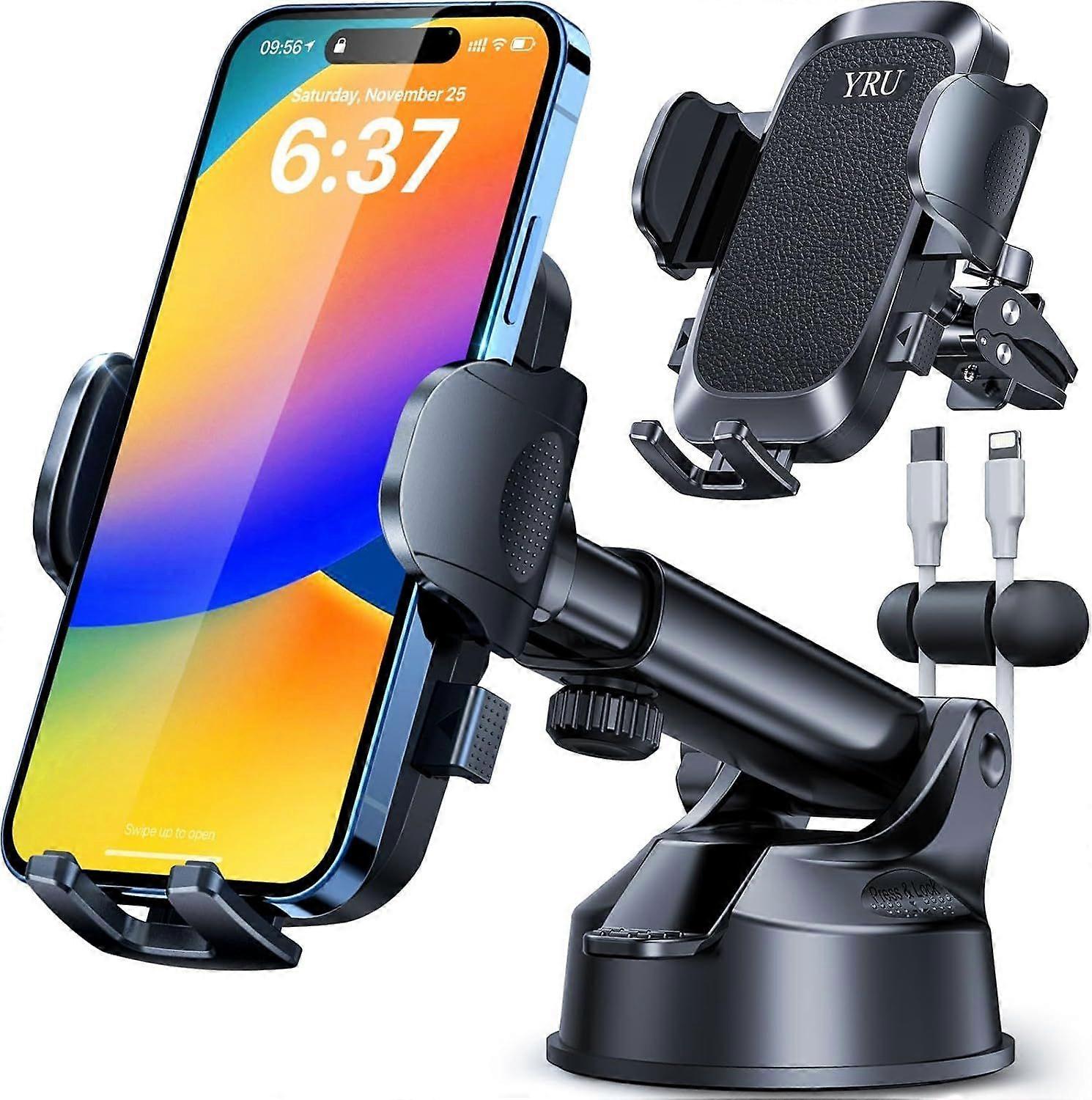 [2025 Upgrade 80LB+ Strong Suction]Car Phone Holder Mount,[Bumpy Road