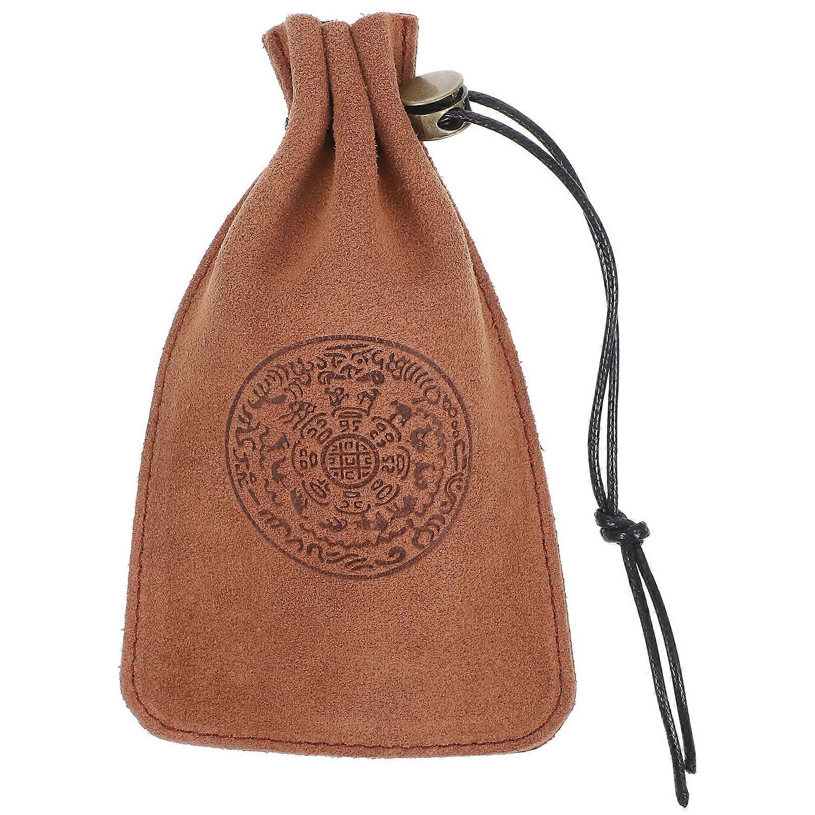 Jewelry Storage Bag Portable Gift Container With Simple Design For Storing Gifts Jewelry And Snacks In Chocolate Color 1Pack