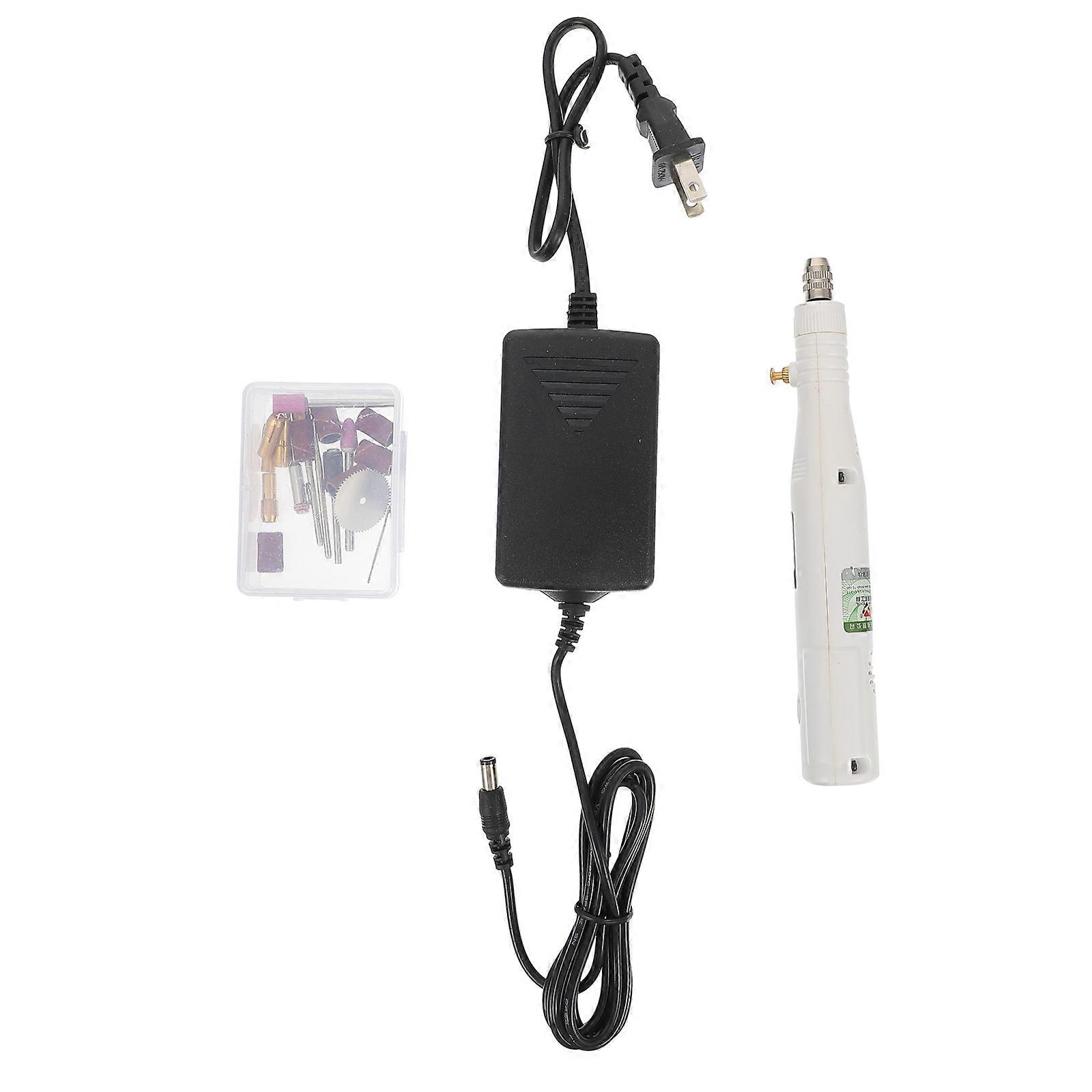 Electric Engraving Tool For Adults And Hobbyists 1 Set White Pen-Shaped Polisher Ideal For DIY Projects