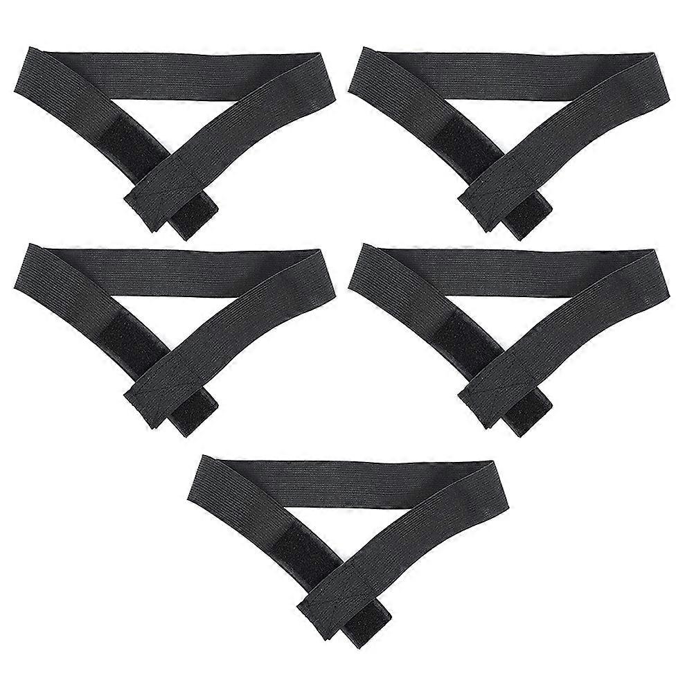 Elastic Wig Fixing Bands Adjustable 5Pcs Comfortable Hair Accessories For Daily Life Women And Men With Durable Black Design