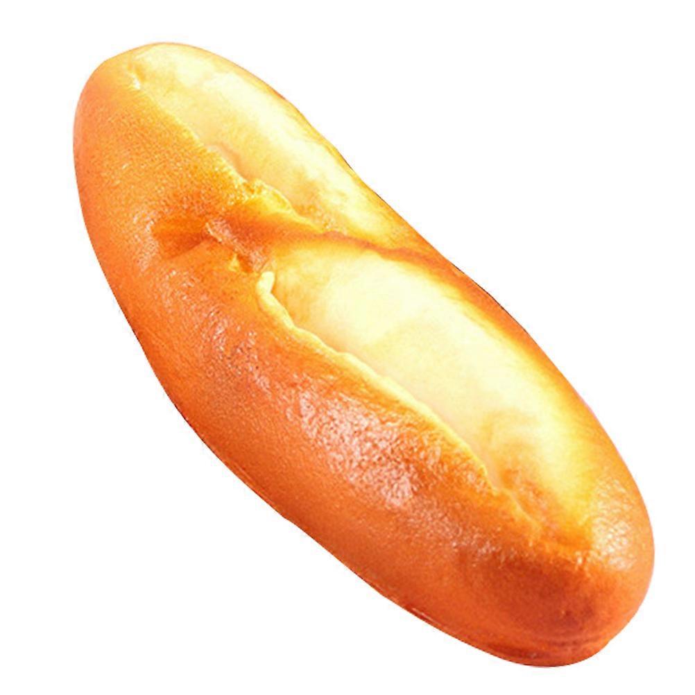 Orange PU Soft Bread Decorations for Playing Realistic Bread Models for Home Display 6 Pieces