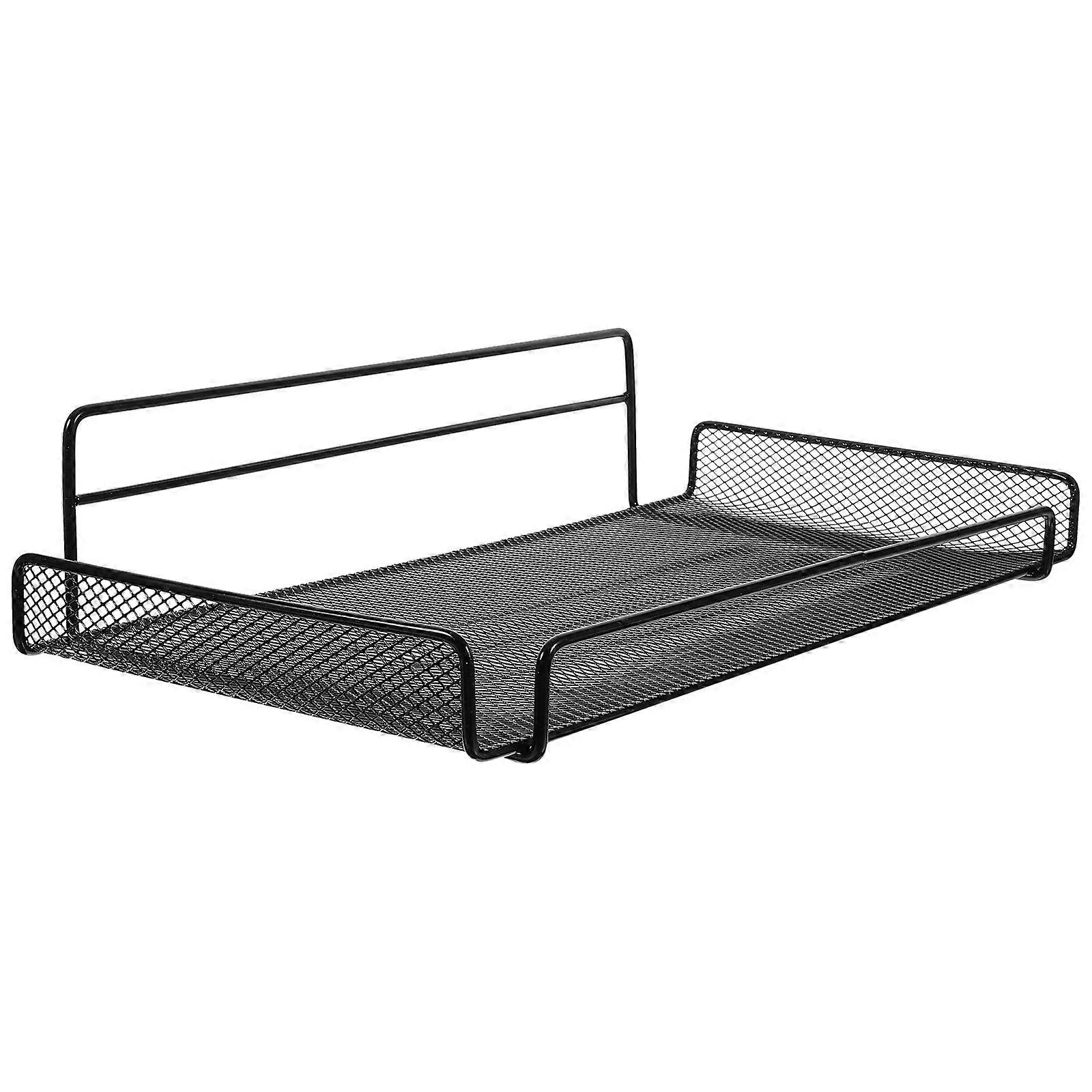 Rectangular Router Shelf For Living Room Wall Display Featuring Black Material For 1Pcs