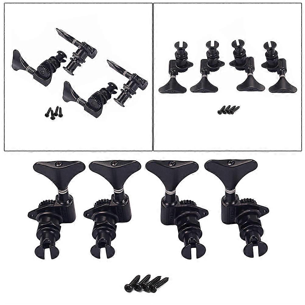 Tuning Pegs for Ukulele Players in Black with 1 Set of Nickel Machine Heads Perfect for Musical Performance and Instrument Maintenance