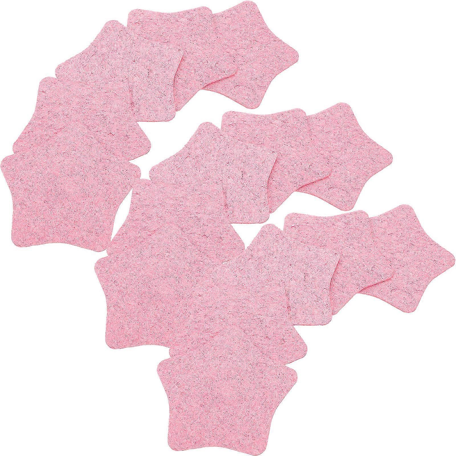25pcs Pink Cleansing Cotton Pads for Gentle Face Wash Safe to Use at Home with Wood Pulp Cotton