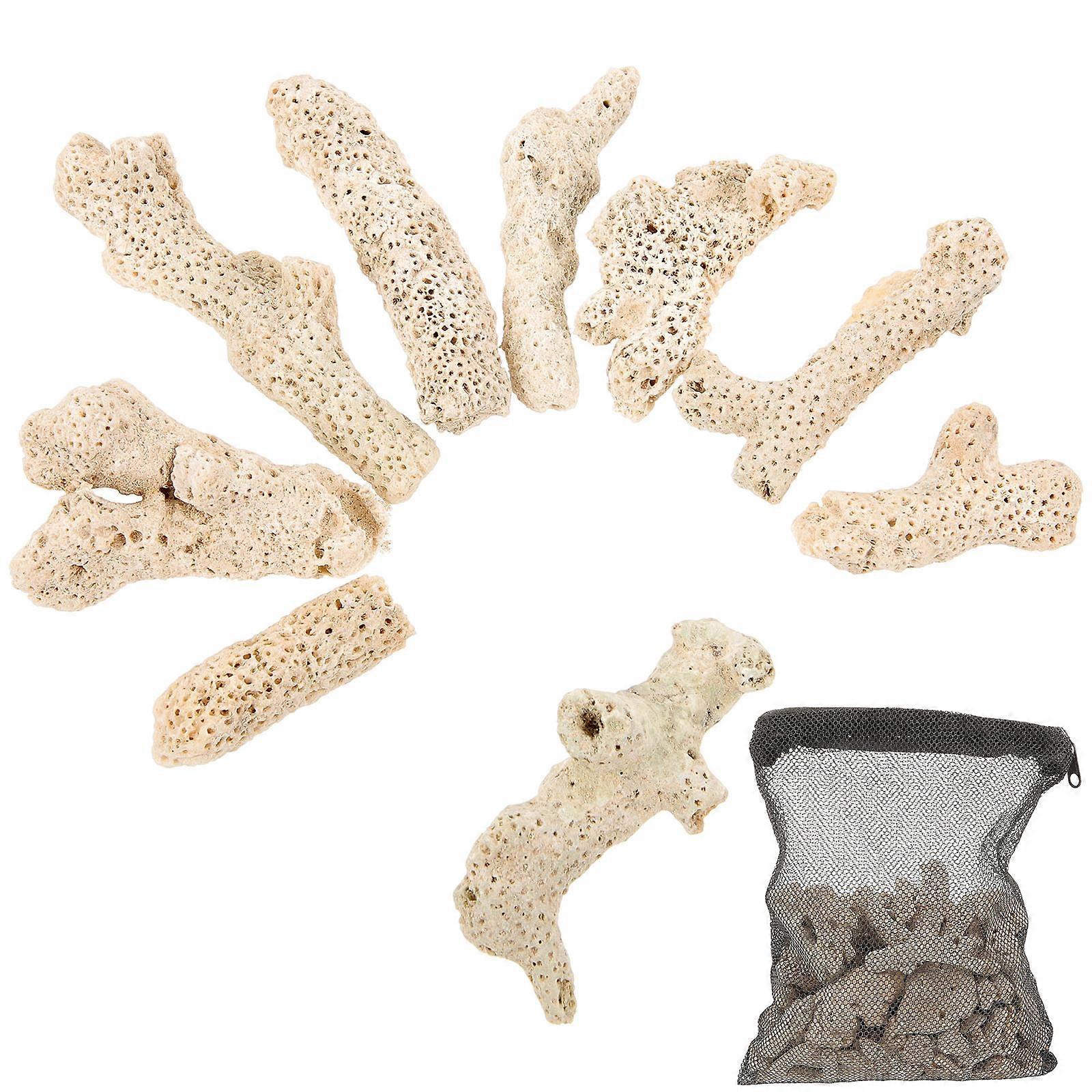 淡水および海水環境のための再利用可能な魚のろ過媒体のサンゴの骨の水槽の供給 1Set