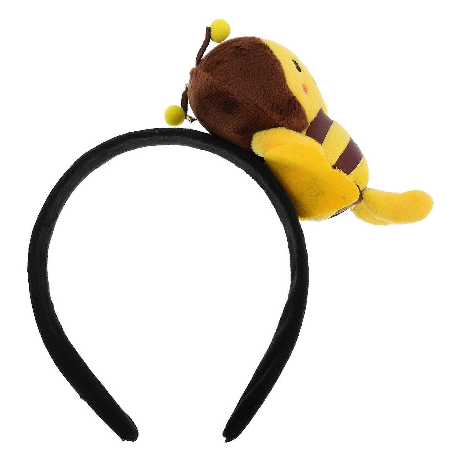 Soft Plush Bee Headband for Cosplay, Halloween, Party – Comfortable Face Washing Accessory, Realistic Hair