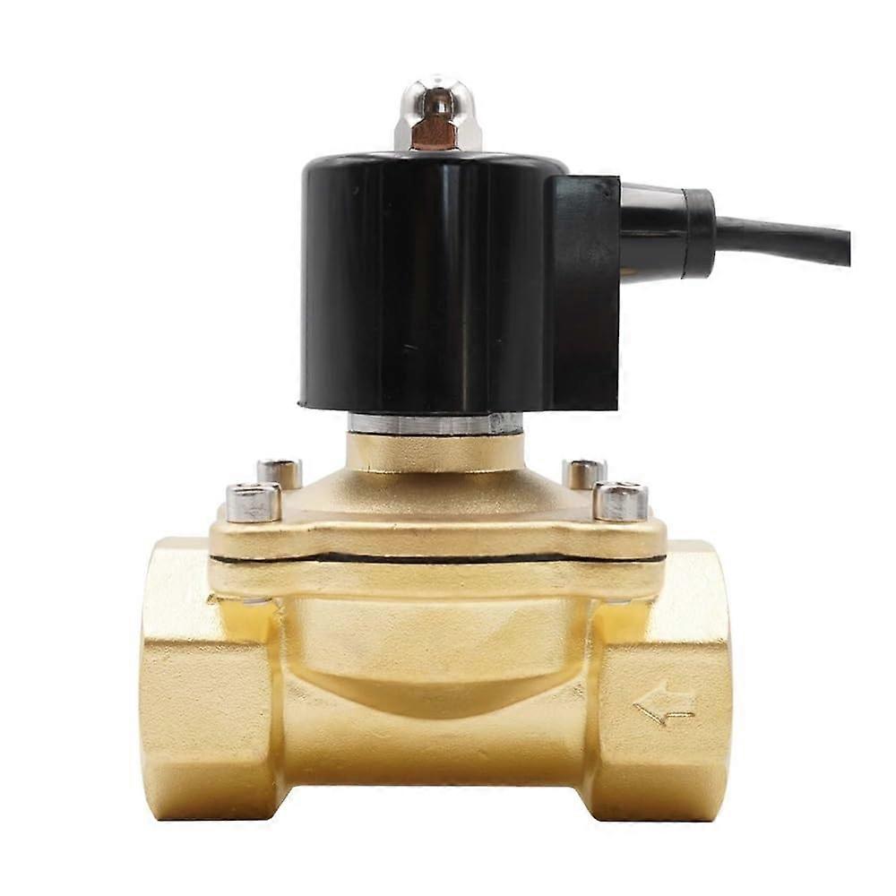2" Normally Closed Fountain Underwater Solenoid Valve, AC220V DC24V, G3/8" to G2, Compatible with Running Fountain Water
