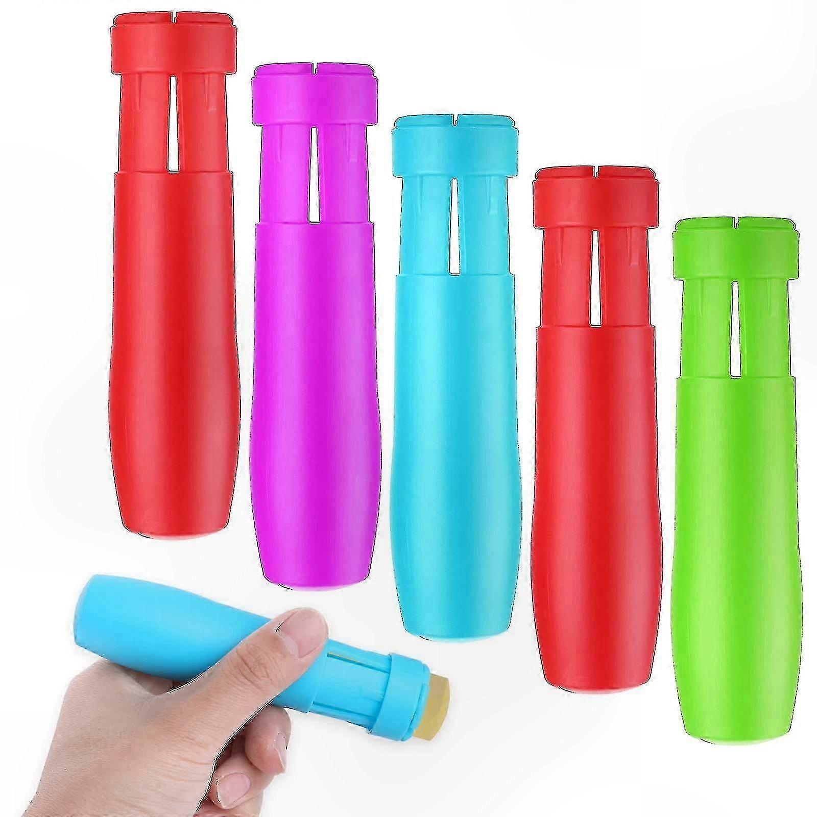5 Pieces Sidewalk Chalk Holder, Colorful Plastic Chalk Holders Chalk Clip Blackboard Adjustable Random colours