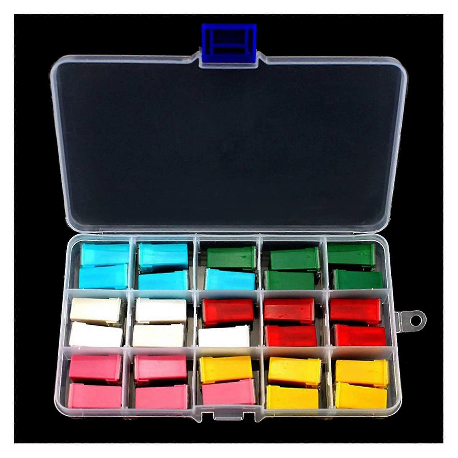 20A-60A F2828-Z Mini ABS Copper Long Female PAL Fuse Kit – 30 Pieces/Box, Compatible with Automotive Applications