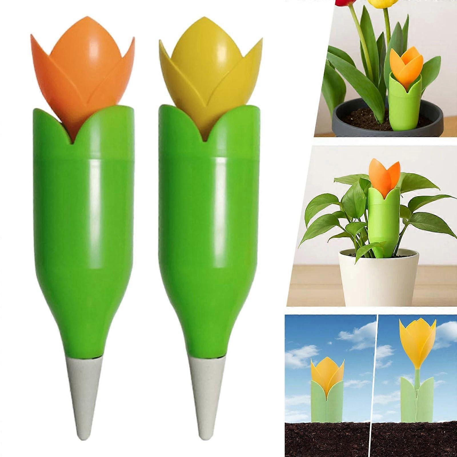 TulipShaped Automatic Drip Irrigation System (YellowOrange)