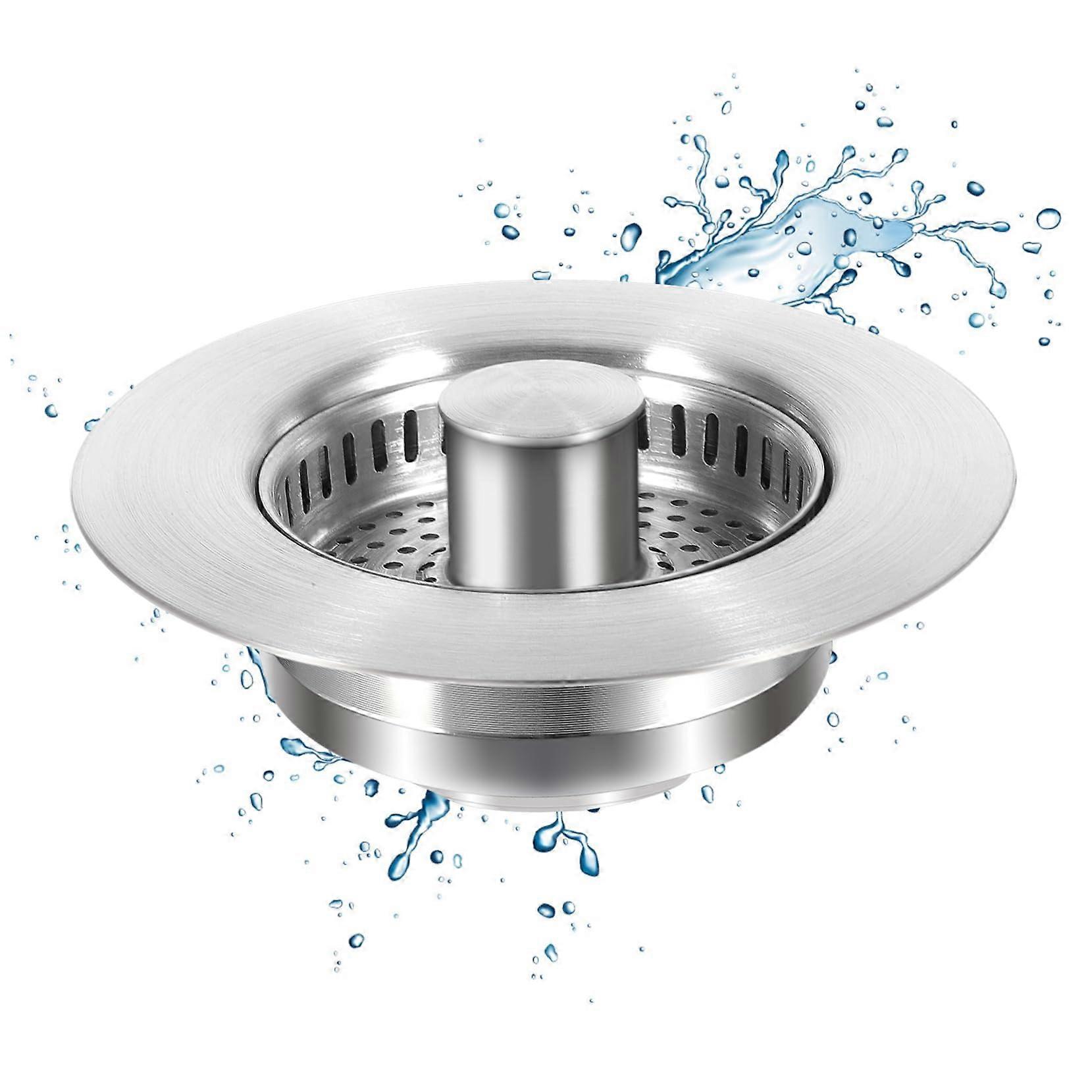 Sink Strainer Stopper Versatile Kitchen Bathroom Drain Filter Efficient Hair Food Particle Catcher Easy to Clean Dual Functionality Design