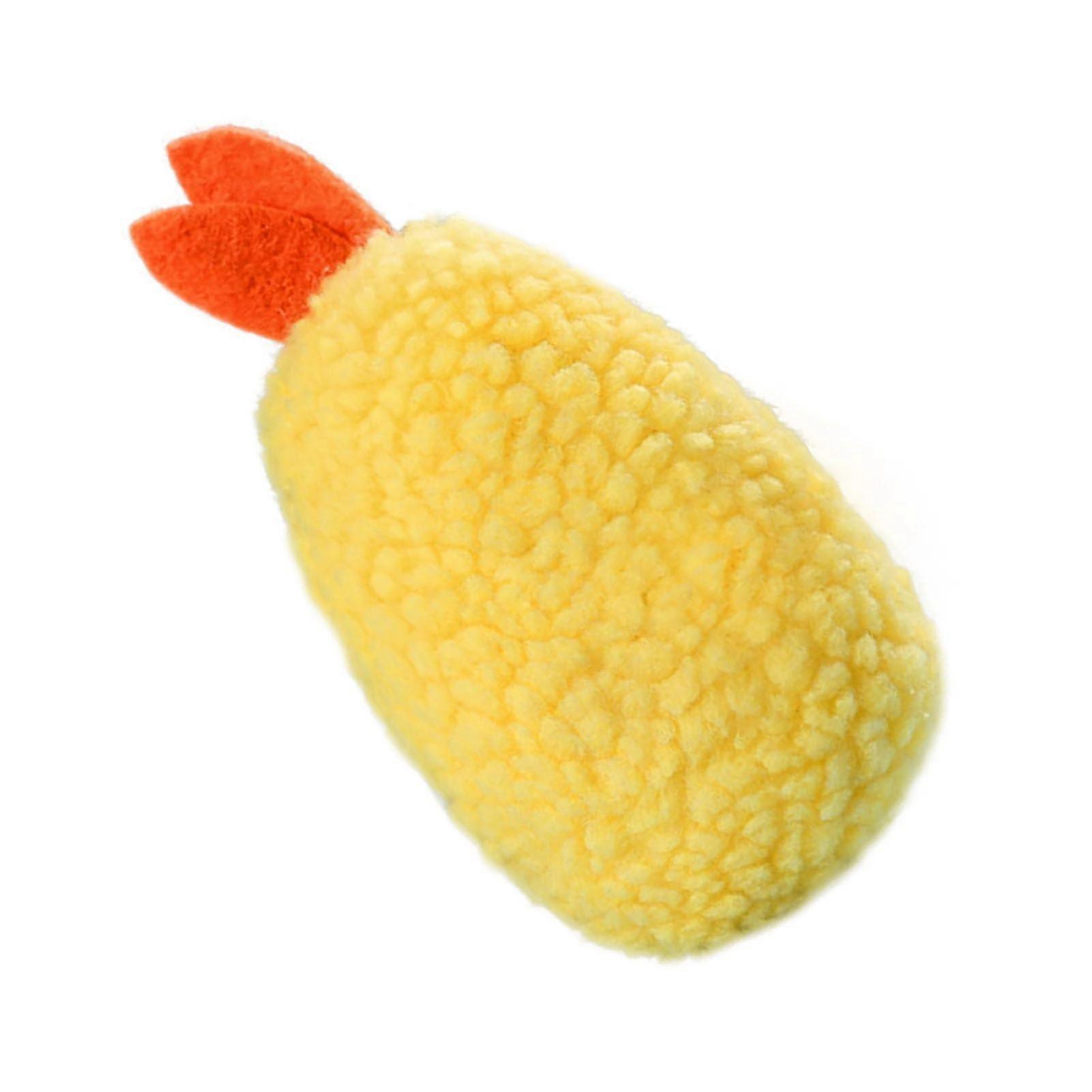 Dog Toys Shrimp Shape Plush Chew Toy for Aggressive Chewers, Squeaky, Interactive, Teeth Grinding, Cute Fried Design