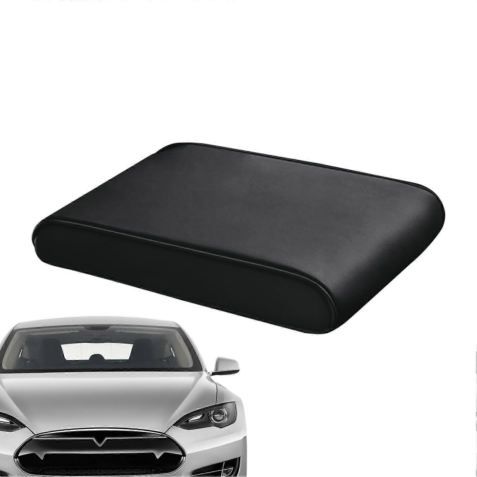 Armrest Cover for Car Console, Soft Lightweight Armrest Cushion with Elastic Band and Side Organizer for Universal Compatibility