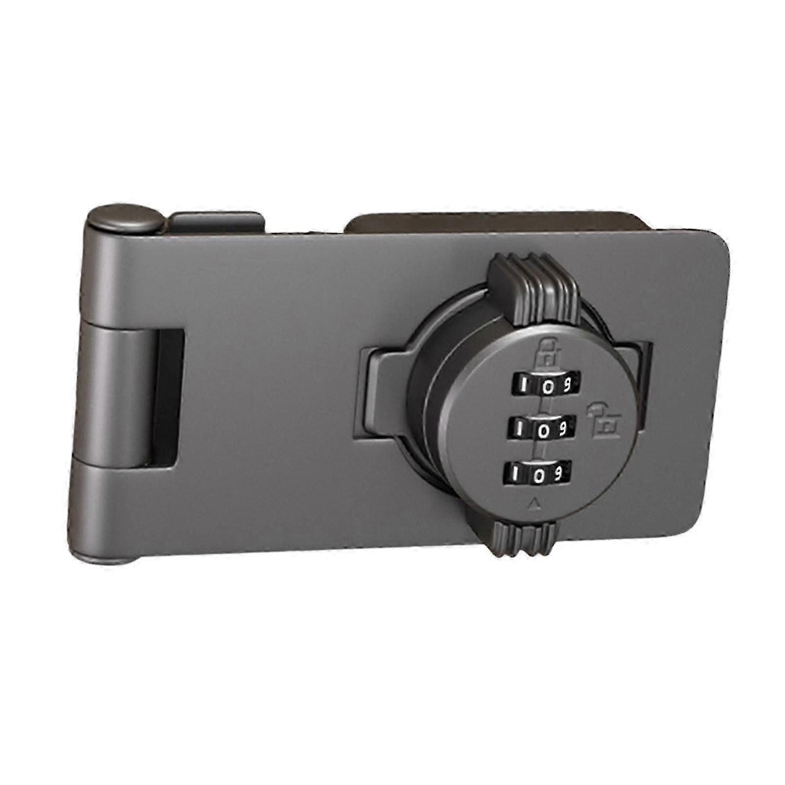 Cabinet Combination Lock,Keyless Lock Closet Box,Bathroom Password Rotary Hasp with jailer for Garage,Deposit Box