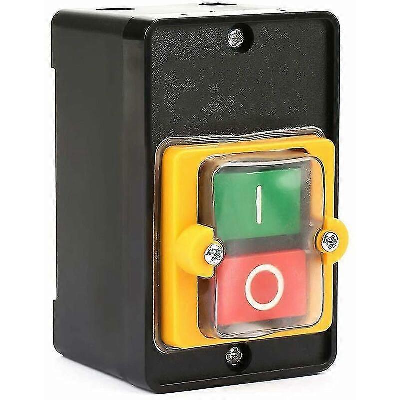 Push Button Switch, AC 220V/380V 10A Waterproof Power Control Button Switch On Off Button Machine Tool Switch Machine Tool